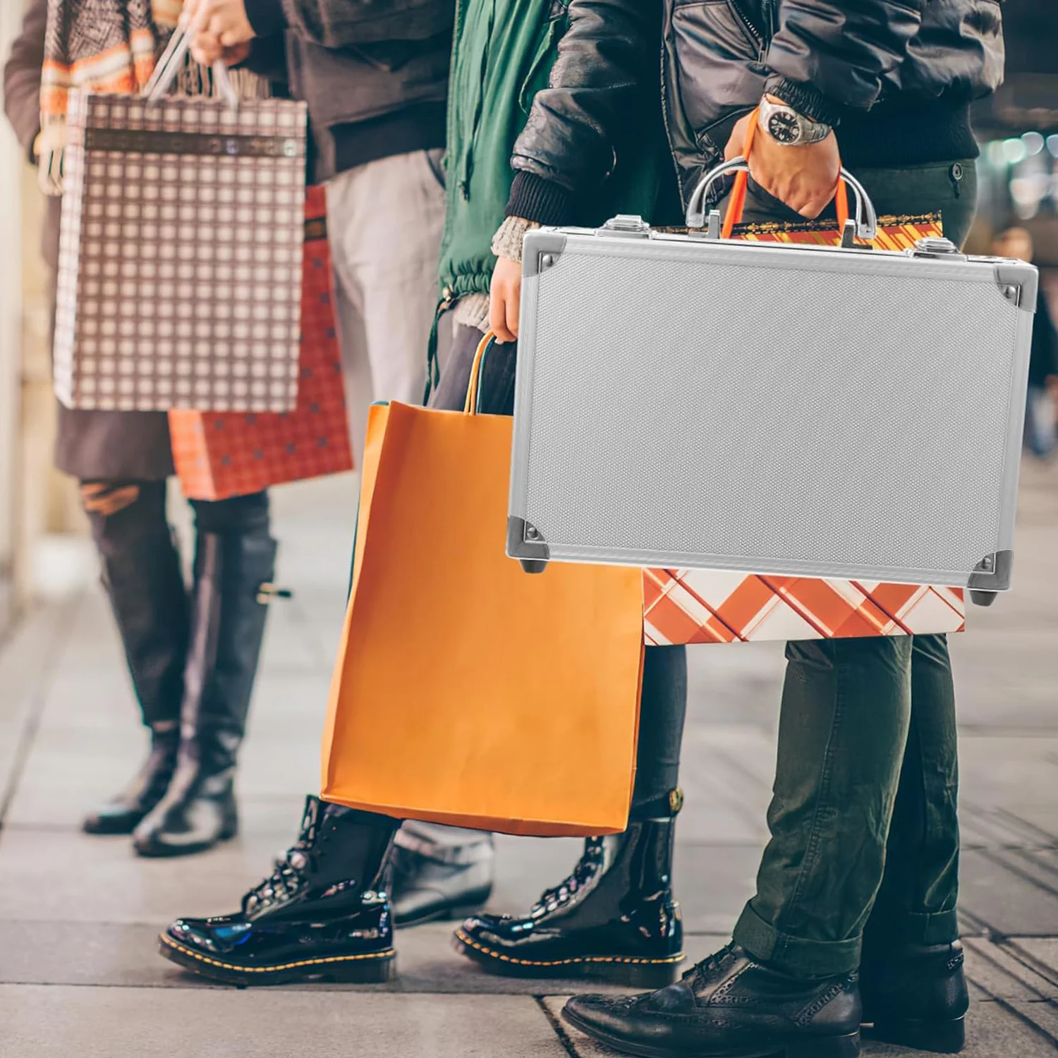 Aluminium & Wooden Multipurpose Portable Suitcase (45×29×20 Cm / 1 Pc) - Image 4