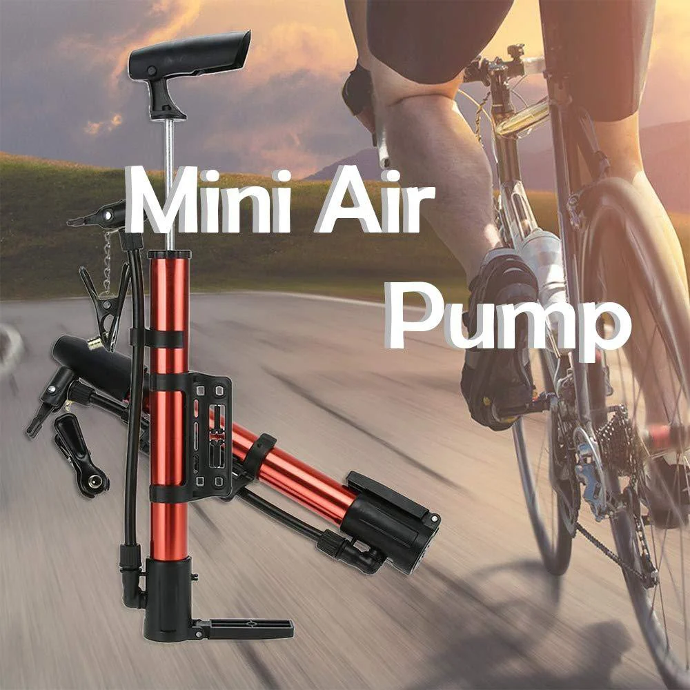 Aluminum Mini Bicycle Air Pump (Multicolor) - Image 3