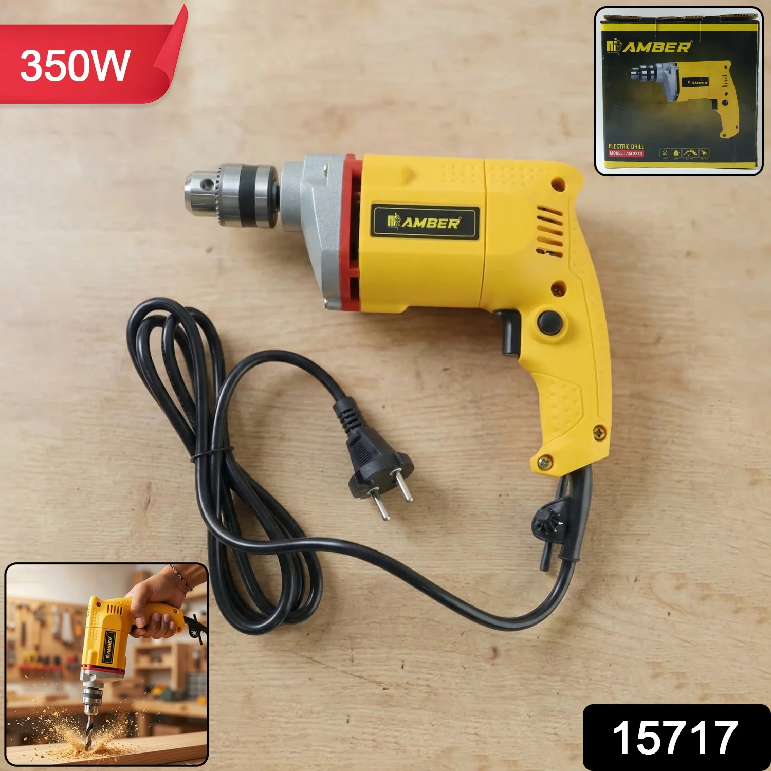 Amber Electric Drill AM2310 350W 1 Pc - Image 2