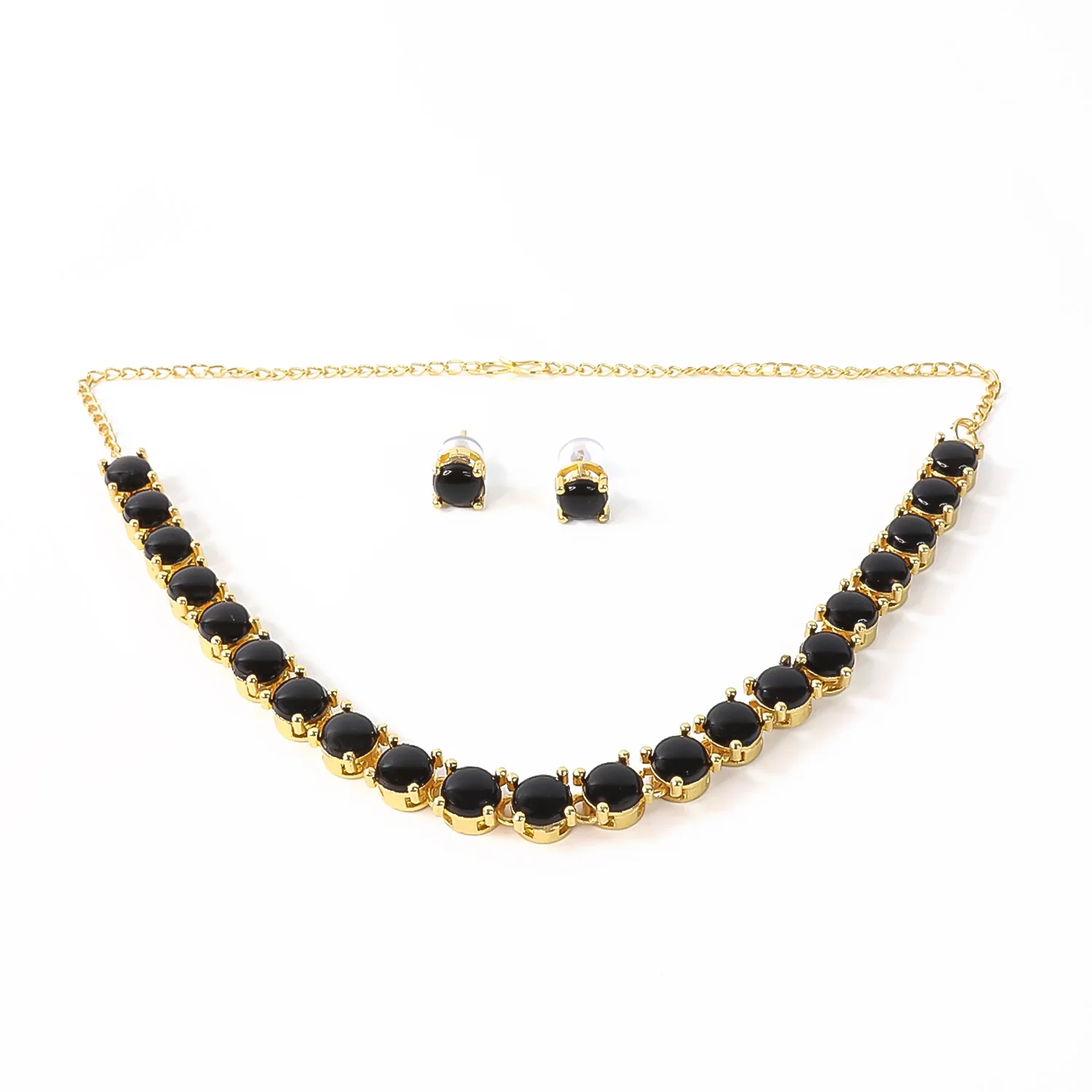 American Diamond Elegant Gold Plated Necklace Set - Image 3