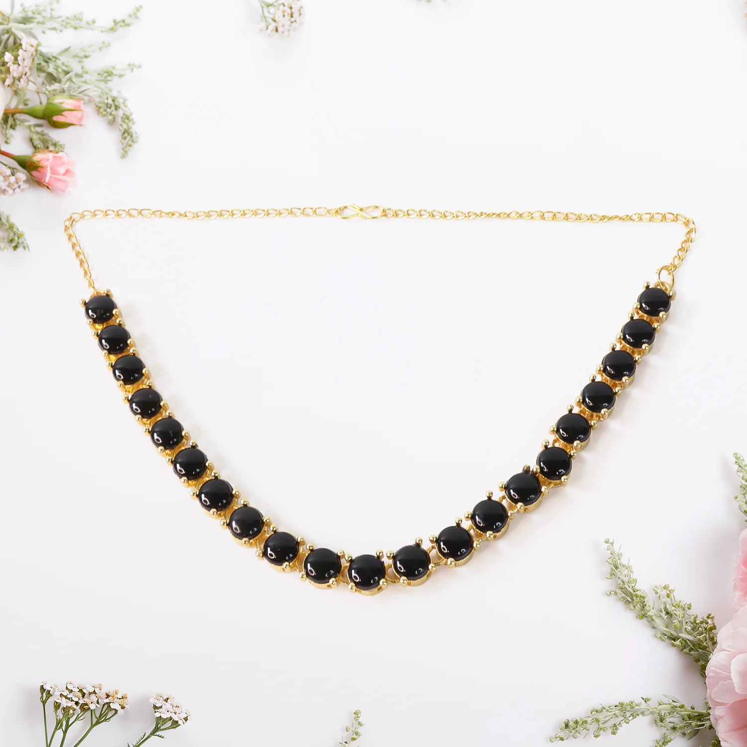 American Diamond Elegant Gold Plated Necklace Set - Image 4