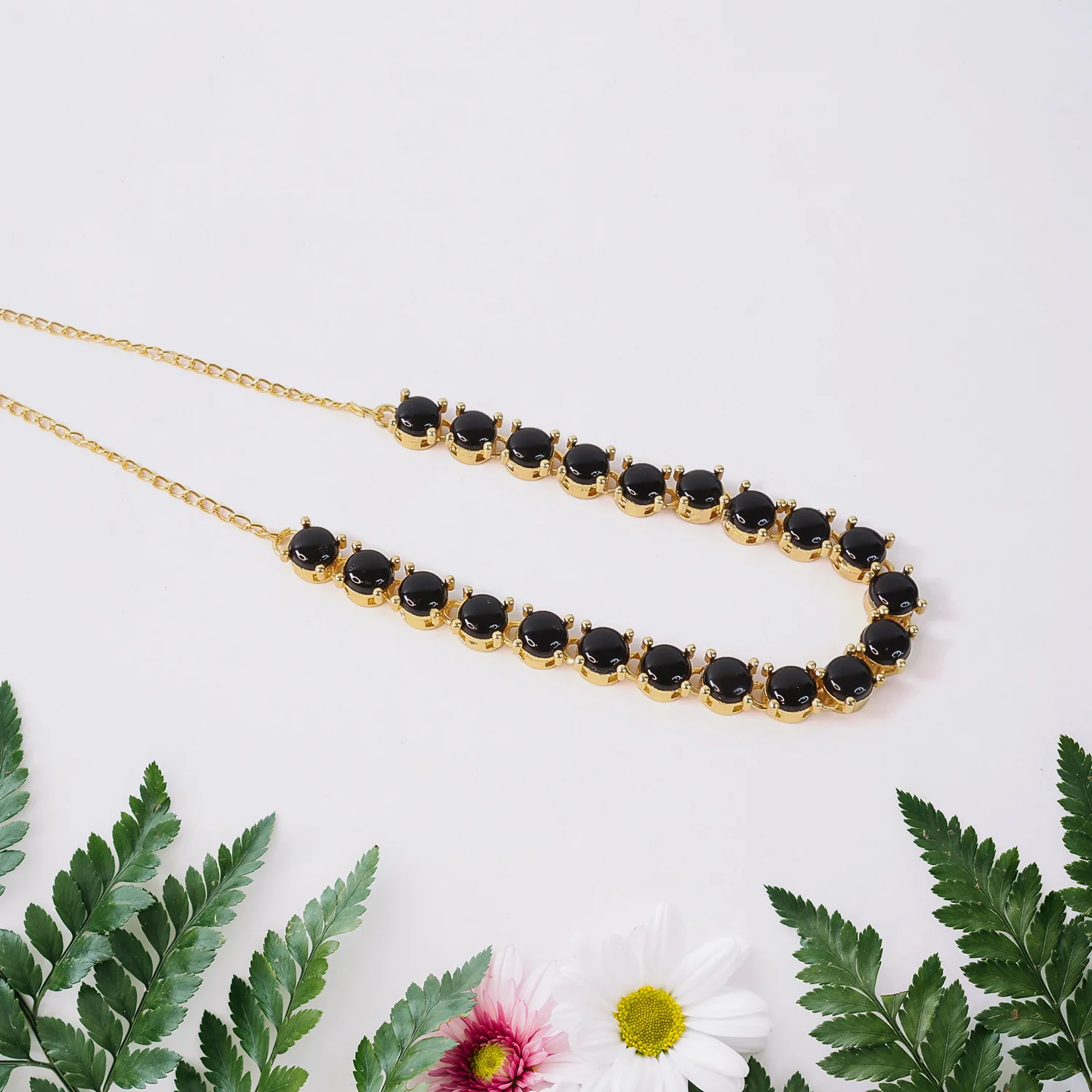 American Diamond Elegant Gold Plated Necklace Set - Image 5