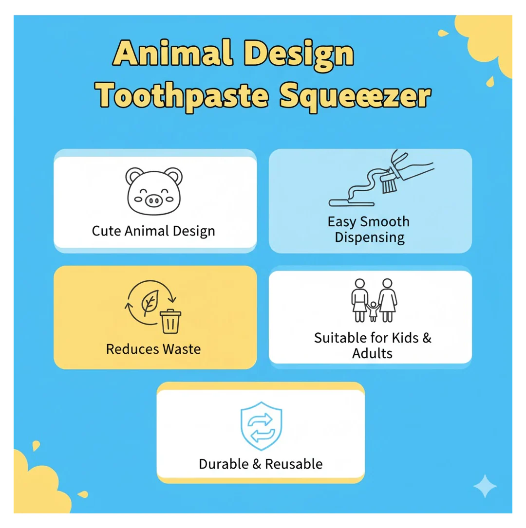 Animal Design Toothpaste Squeezer for Easy Dispensing - Image 4