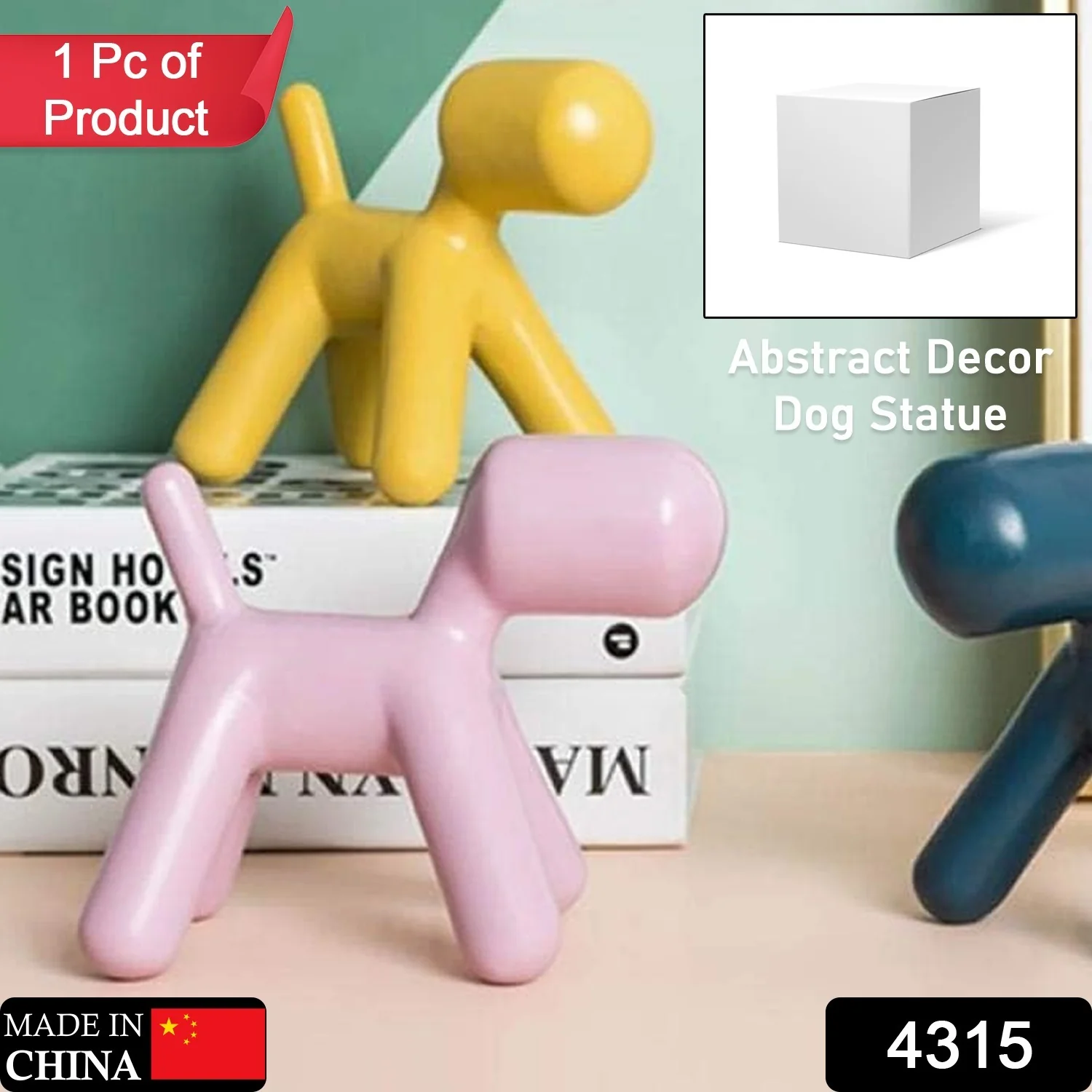 Plastic Cute Animal Puppy Chair Dog Low Footstool for Bedroom Living - Image 2