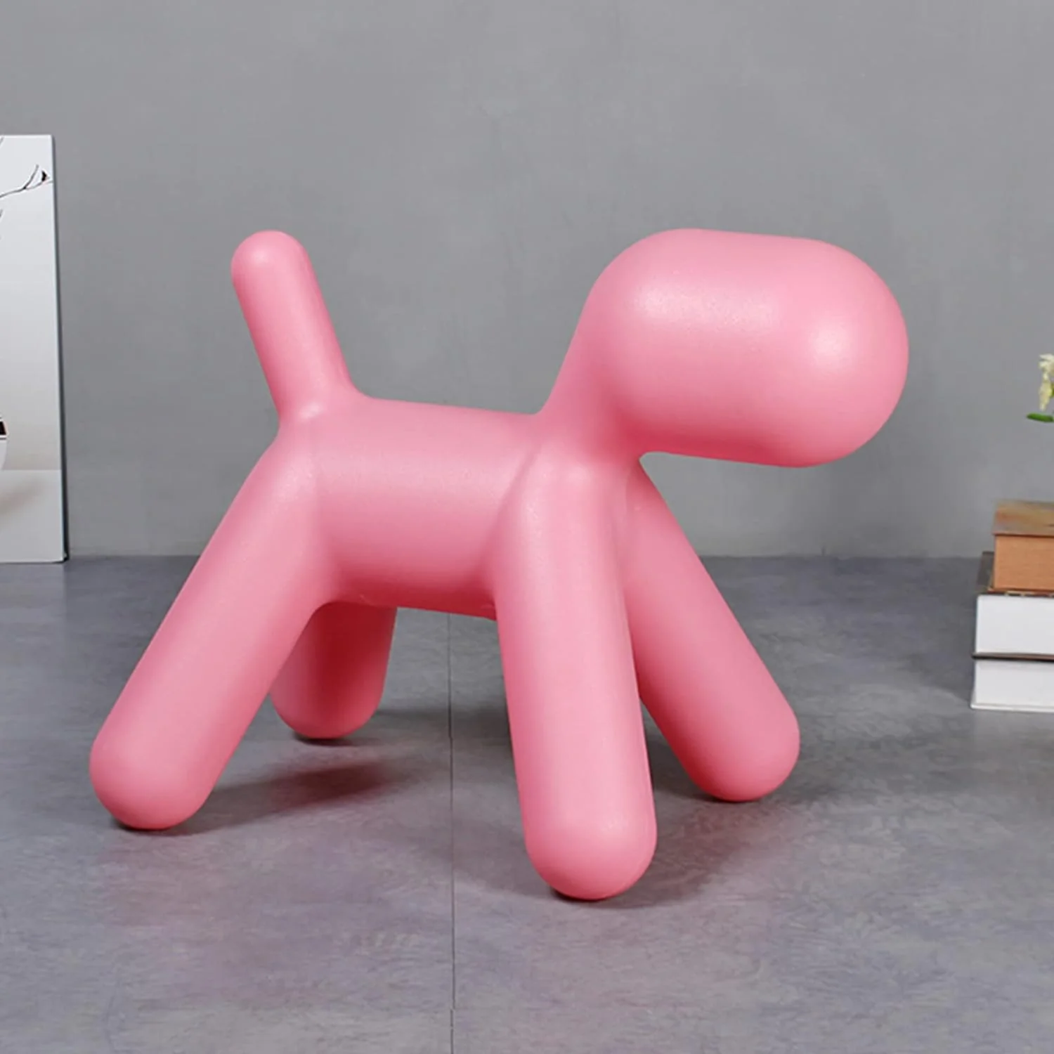 Plastic Cute Animal Puppy Chair Dog Low Footstool for Bedroom Living - Image 3