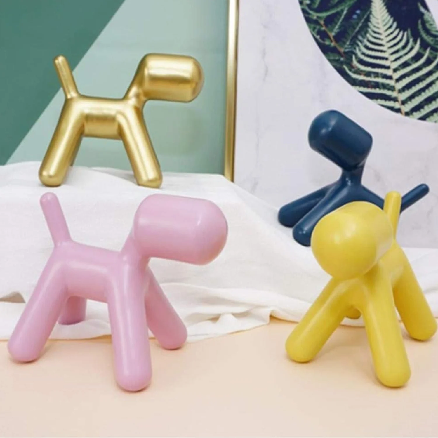 Plastic Cute Animal Puppy Chair Dog Low Footstool for Bedroom Living - Image 5