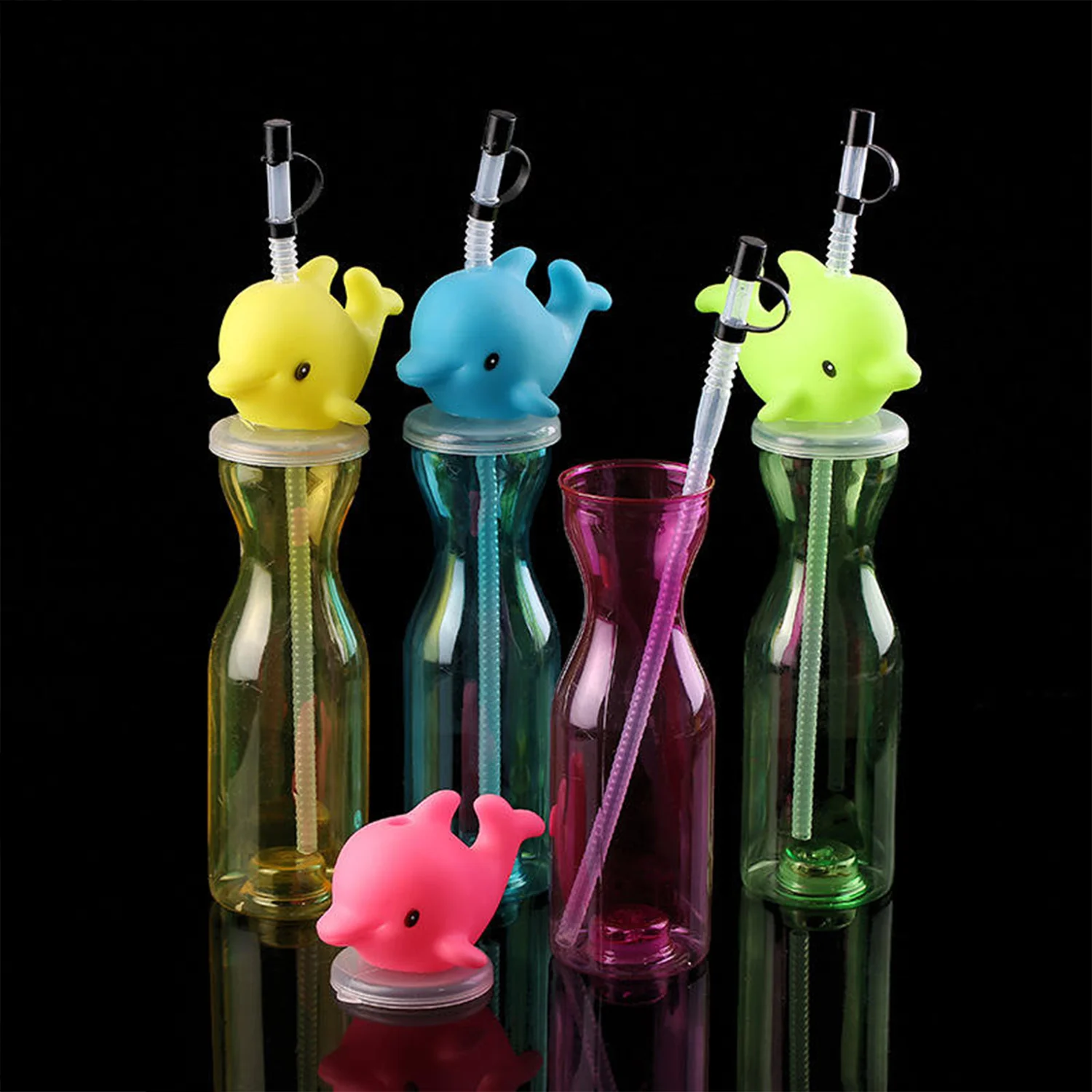 Party Props Birthday Return Gifts For Kids |Animal Shape Straw Sipper Bottle For Kids - Image 4