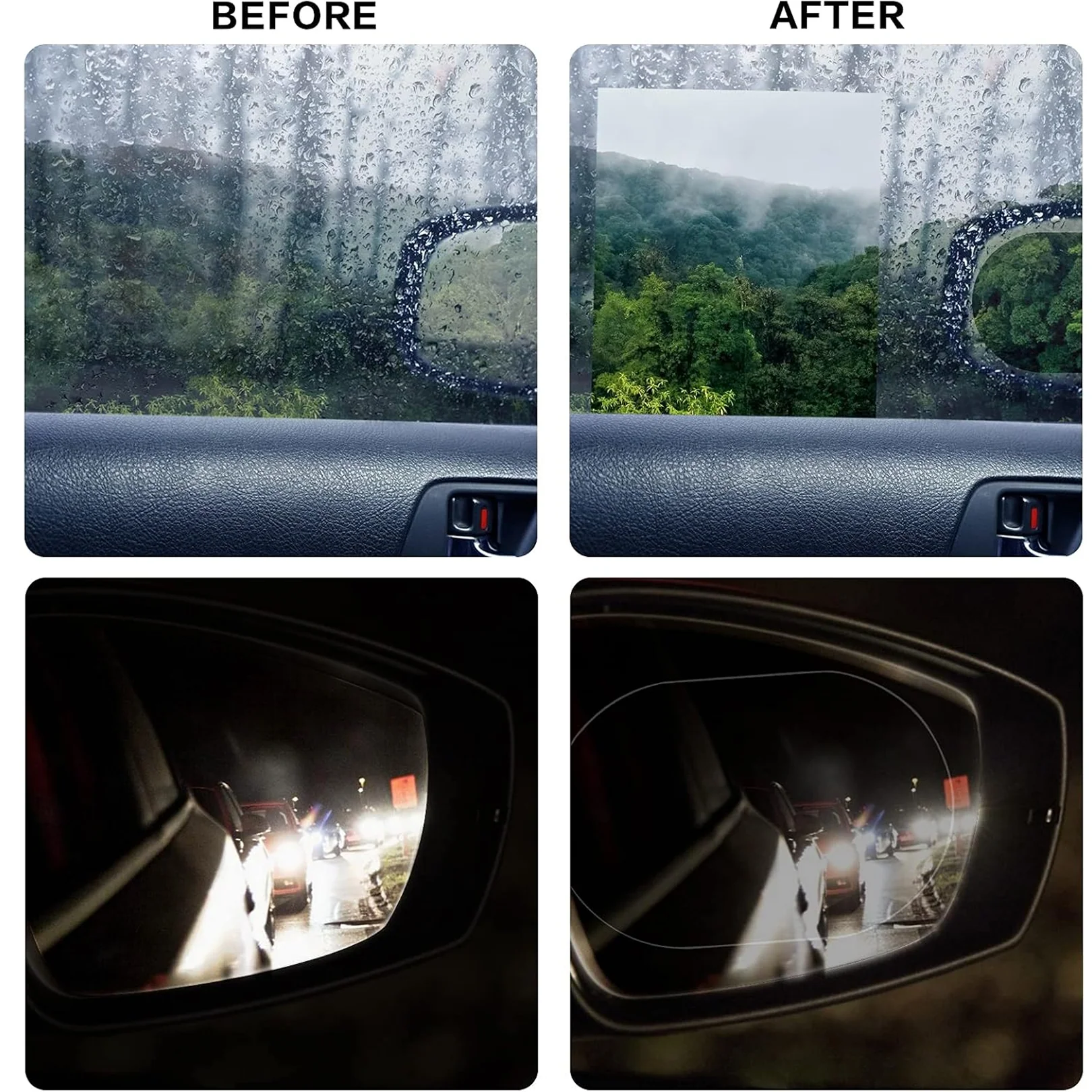 Anti-Fog & Anti-Scratch Rearview Mirror Film – HD Protective Sticker (1 Pc) - Image 4