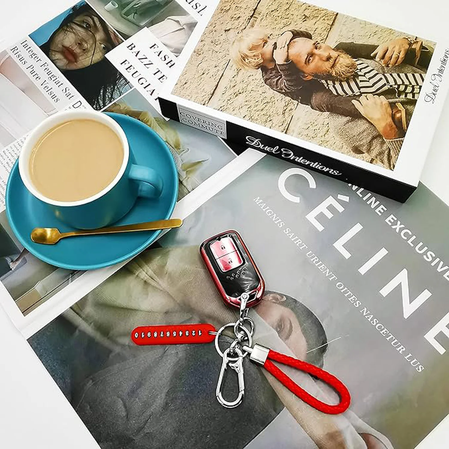 Anti-Lost Keychain with Number Plate – 1 Pc - Image 4