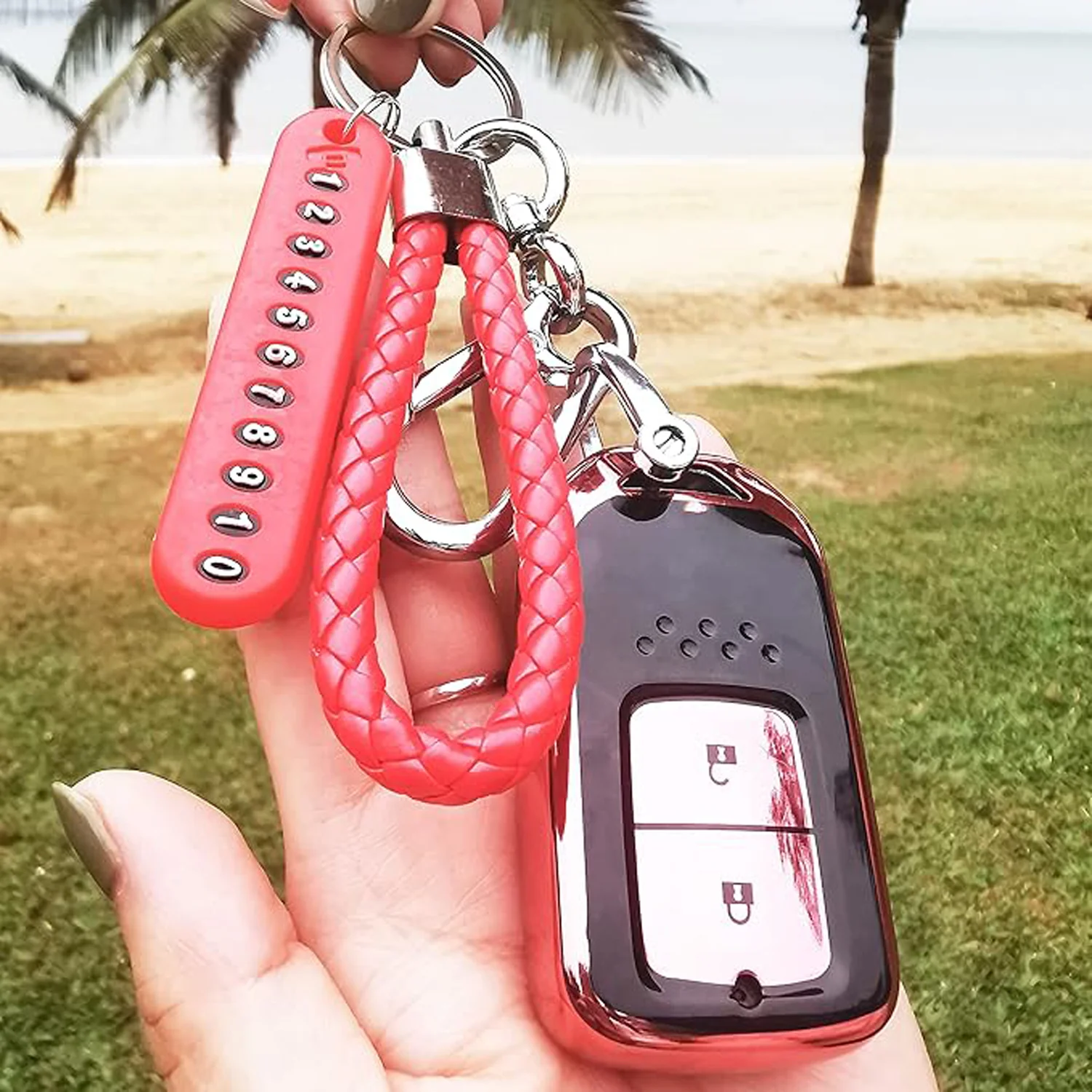 Anti-Lost Keychain with Number Plate – 1 Pc - Image 7