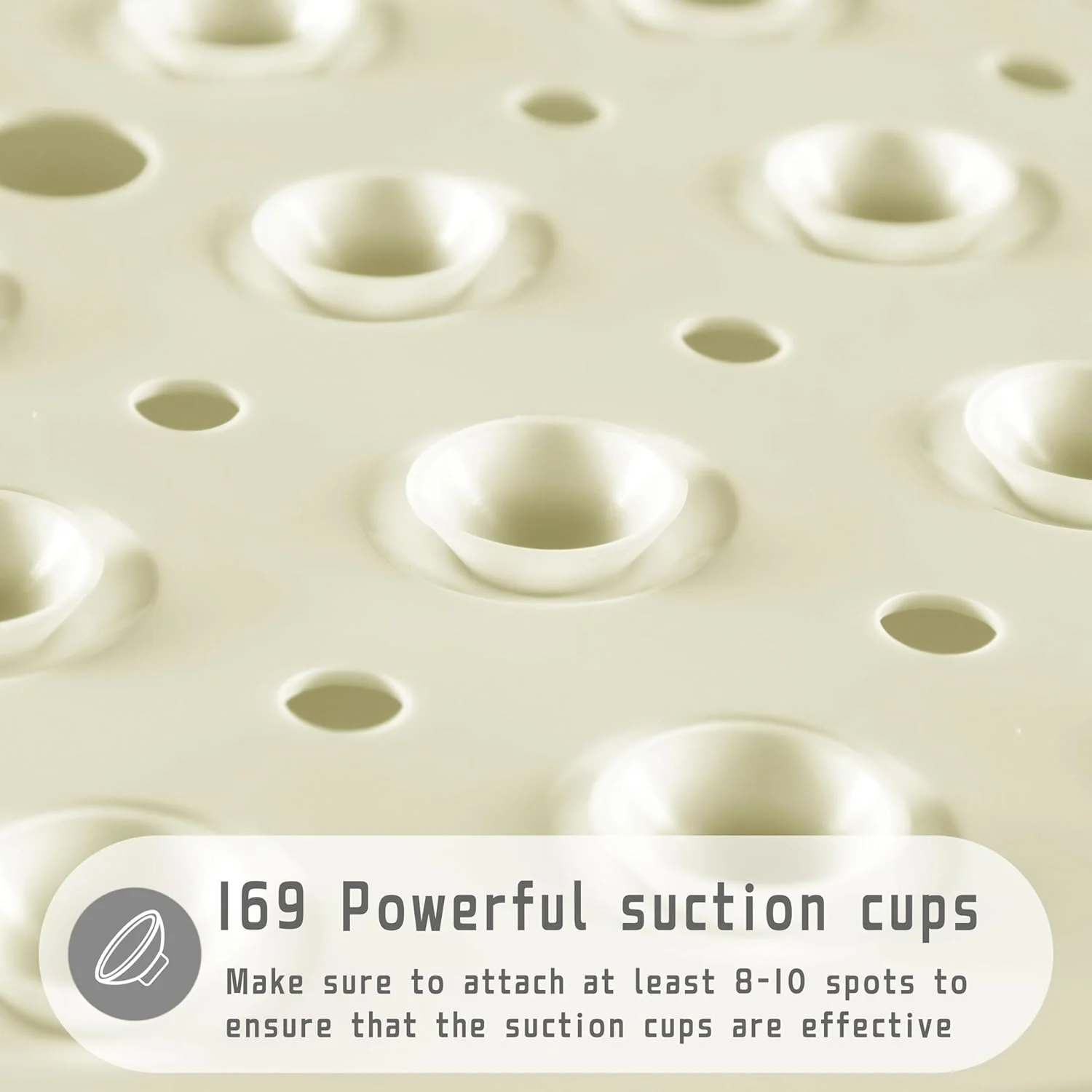 Anti-Slip Bath Mat with Suction Cups (1 Pc, 53x53 Cm) - Image 5