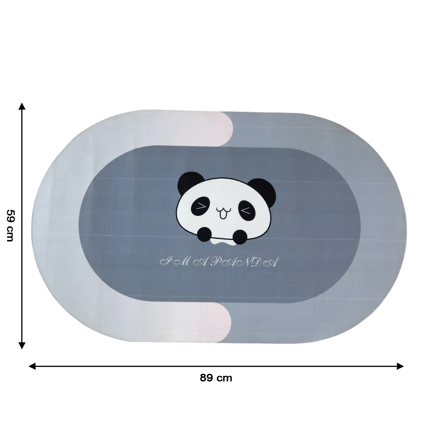 Anti-Slip Cartoon Panda Printed Bathroom Floor Mat (1 Pc, 89 x 59 Cm) - Image 6