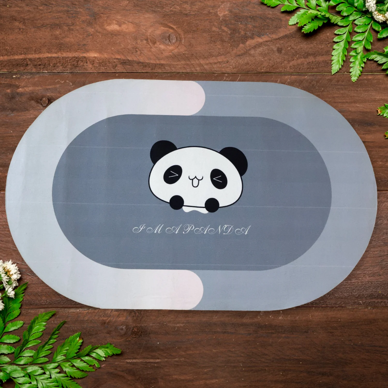 Anti-Slip Cartoon Panda Printed Bathroom Floor Mat (1 Pc, 89 x 59 Cm) - Image 7