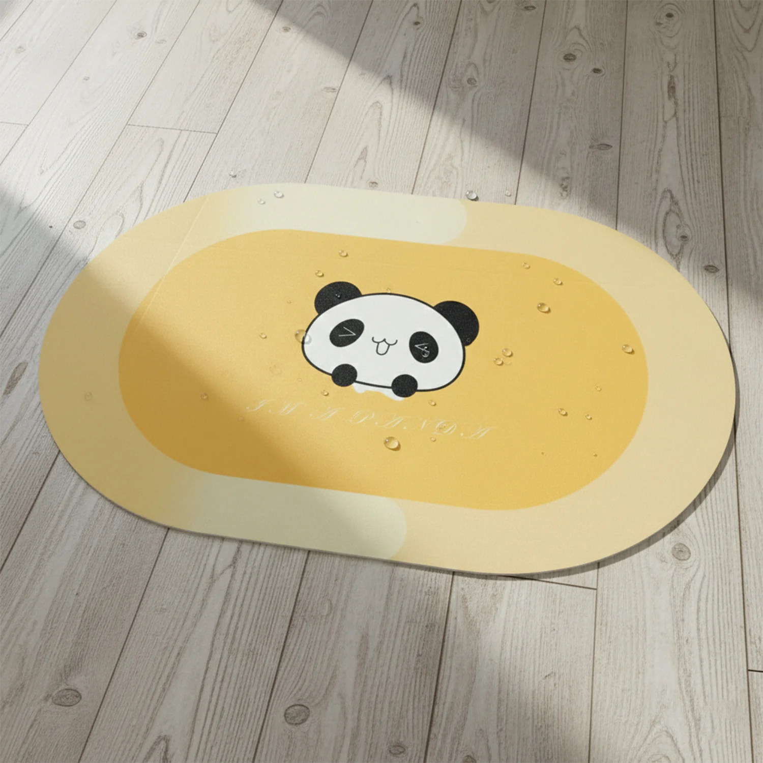 Anti-Slip Cartoon Panda Printed Bathroom Floor Mat (1 Pc, 90 x 59 Cm) - Image 7