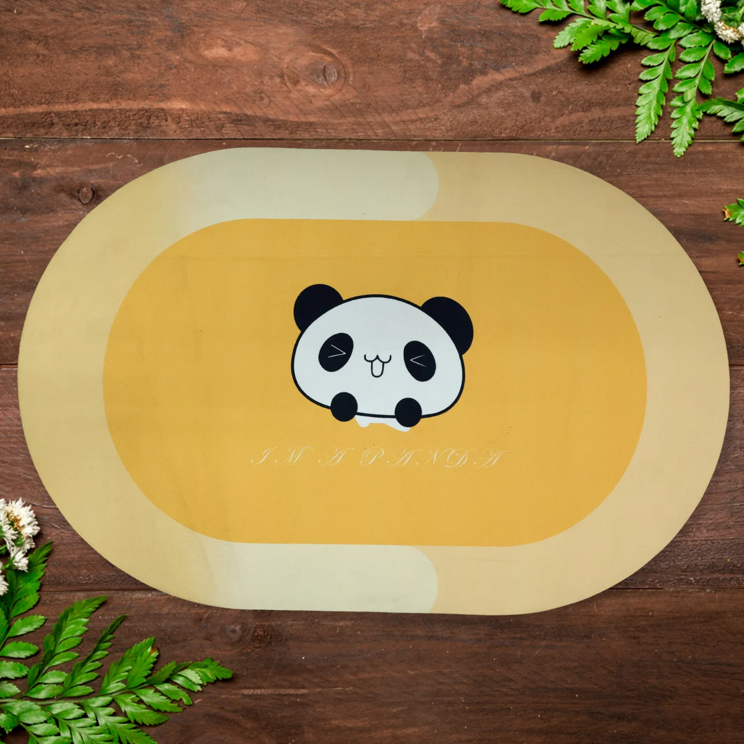 Anti-Slip Cartoon Panda Printed Bathroom Floor Mat (1 Pc, 90 x 59 Cm) - Image 8