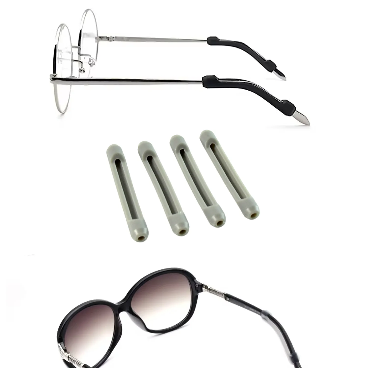 Anti-Slip Eyeglass Temple Tip Sleeves - (4 Pc) - Image 3