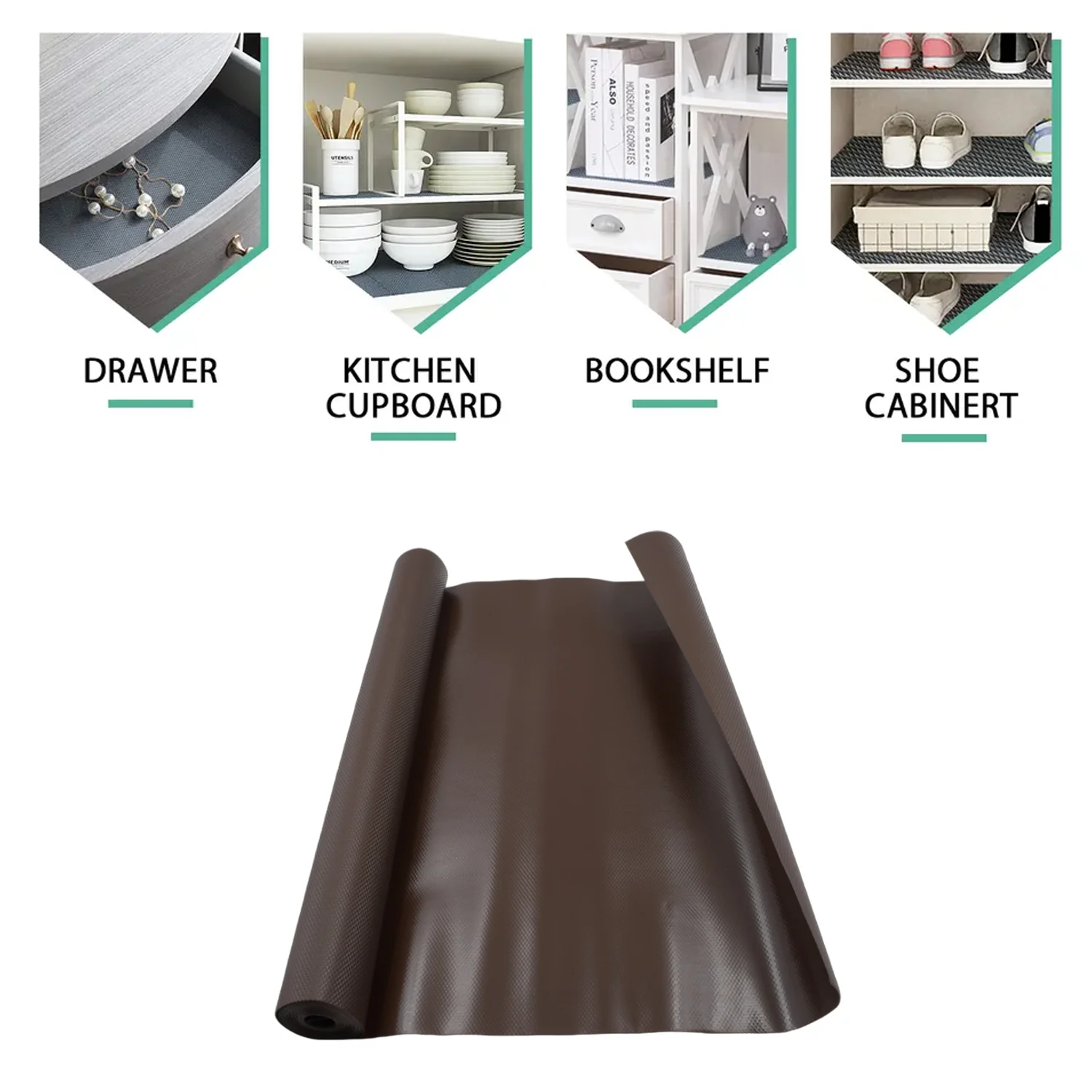Anti-Slip Mat Liner Roll for Kitchen, Bathroom, Fridge & Shelves (45cmx3m) - Image 3