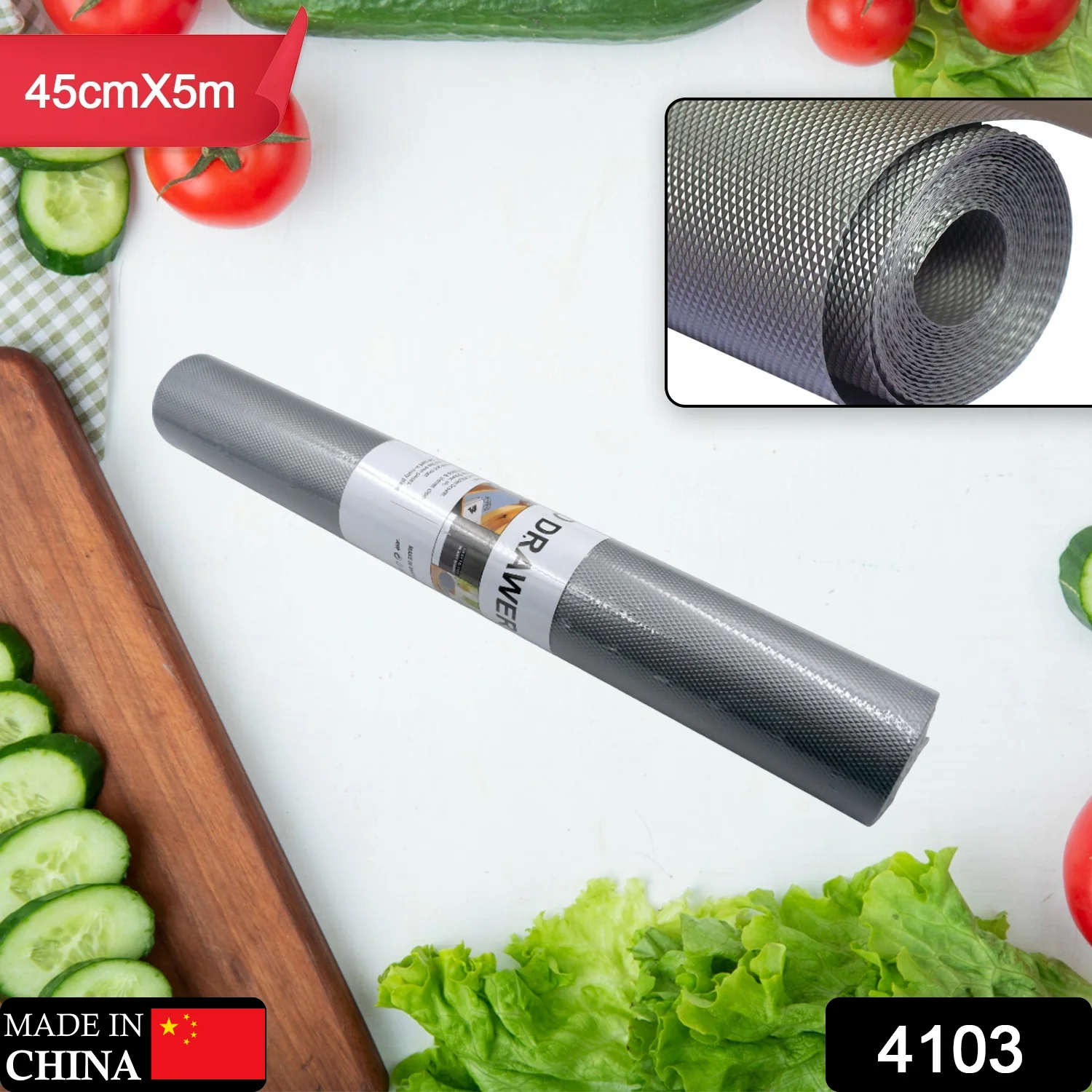 Multipurpose Anti-Slip Mat Liner For Kitchen, Bathroom, Cabinet & Shelf (45×5m) - Image 2