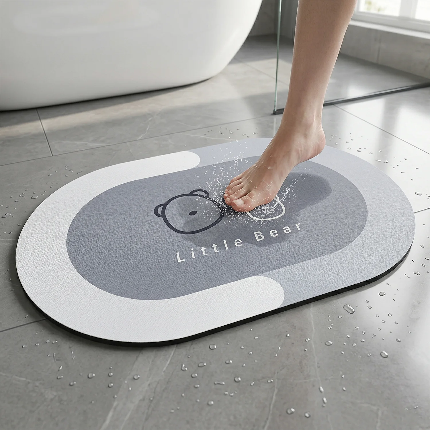 Anti Slip Quick Dry Bathroom Floor Mat (89x59 Cm) - Image 3
