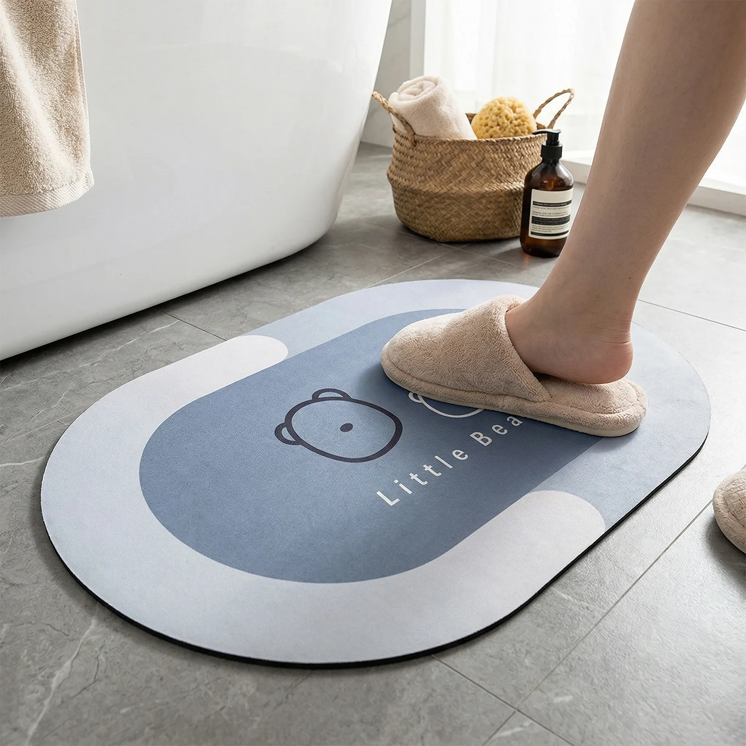 Anti Slip Quick Dry Bathroom Floor Mat (89x59 Cm) - Image 5