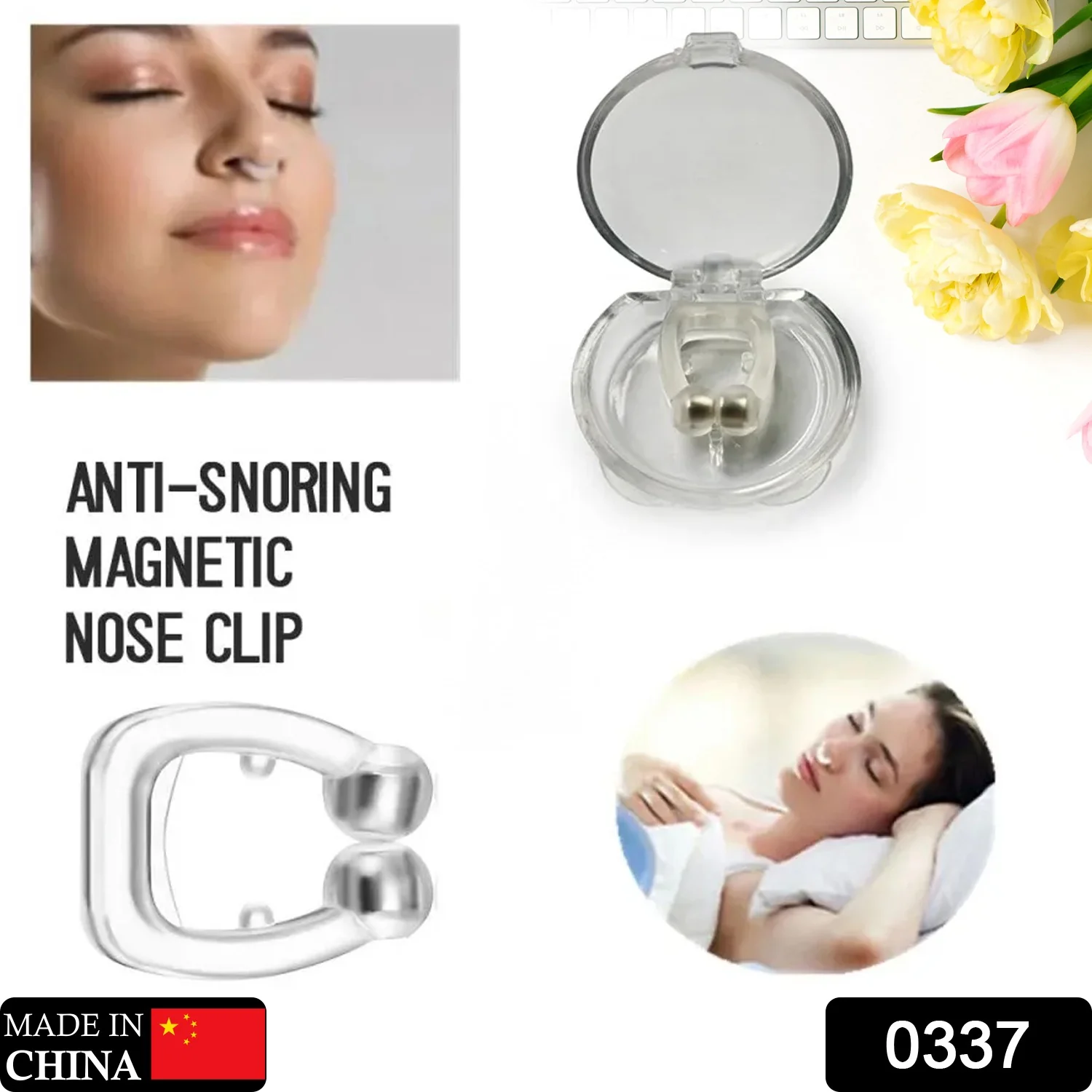 Silicone Magnetic Nose Clip Anti Snore Device for Heavy Snoring Sleeper (1 Pc) - Image 2