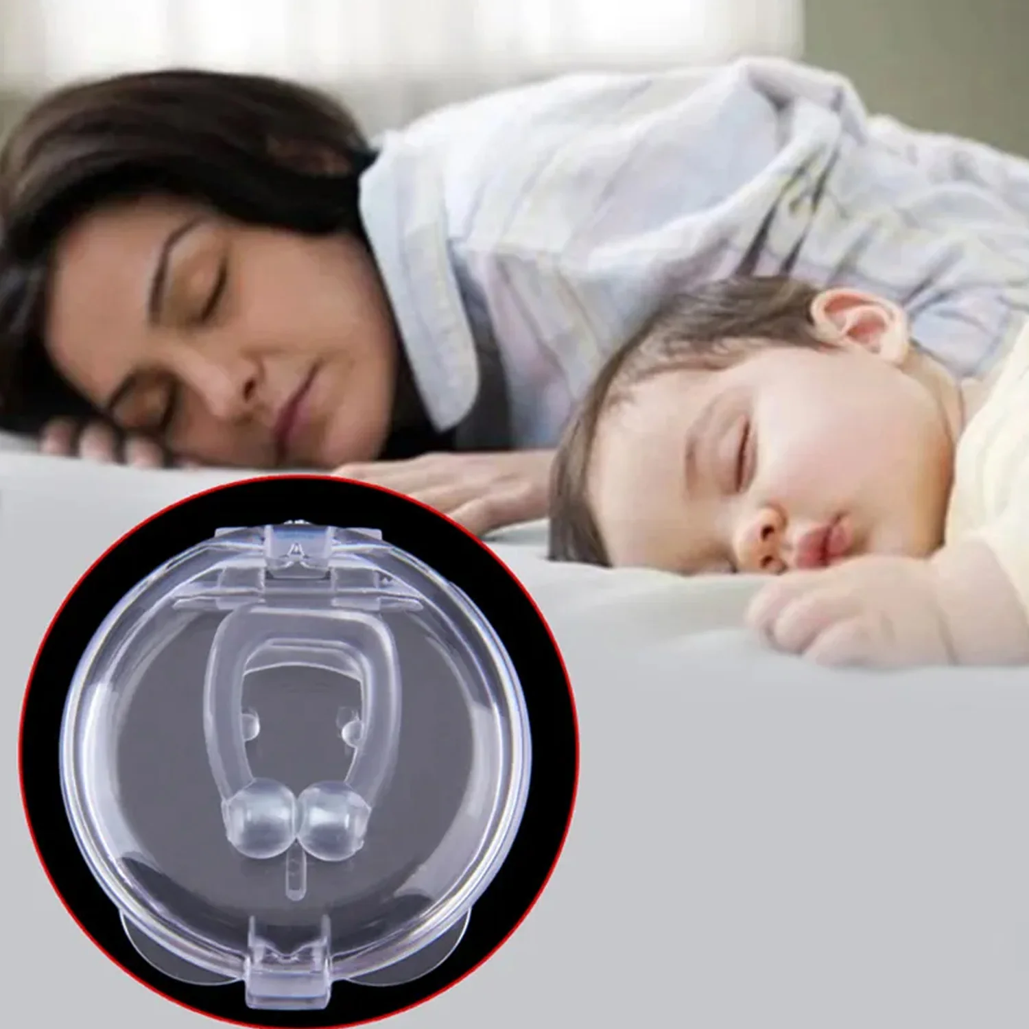 Silicone Magnetic Nose Clip Anti Snore Device for Heavy Snoring Sleeper (1 Pc) - Image 3