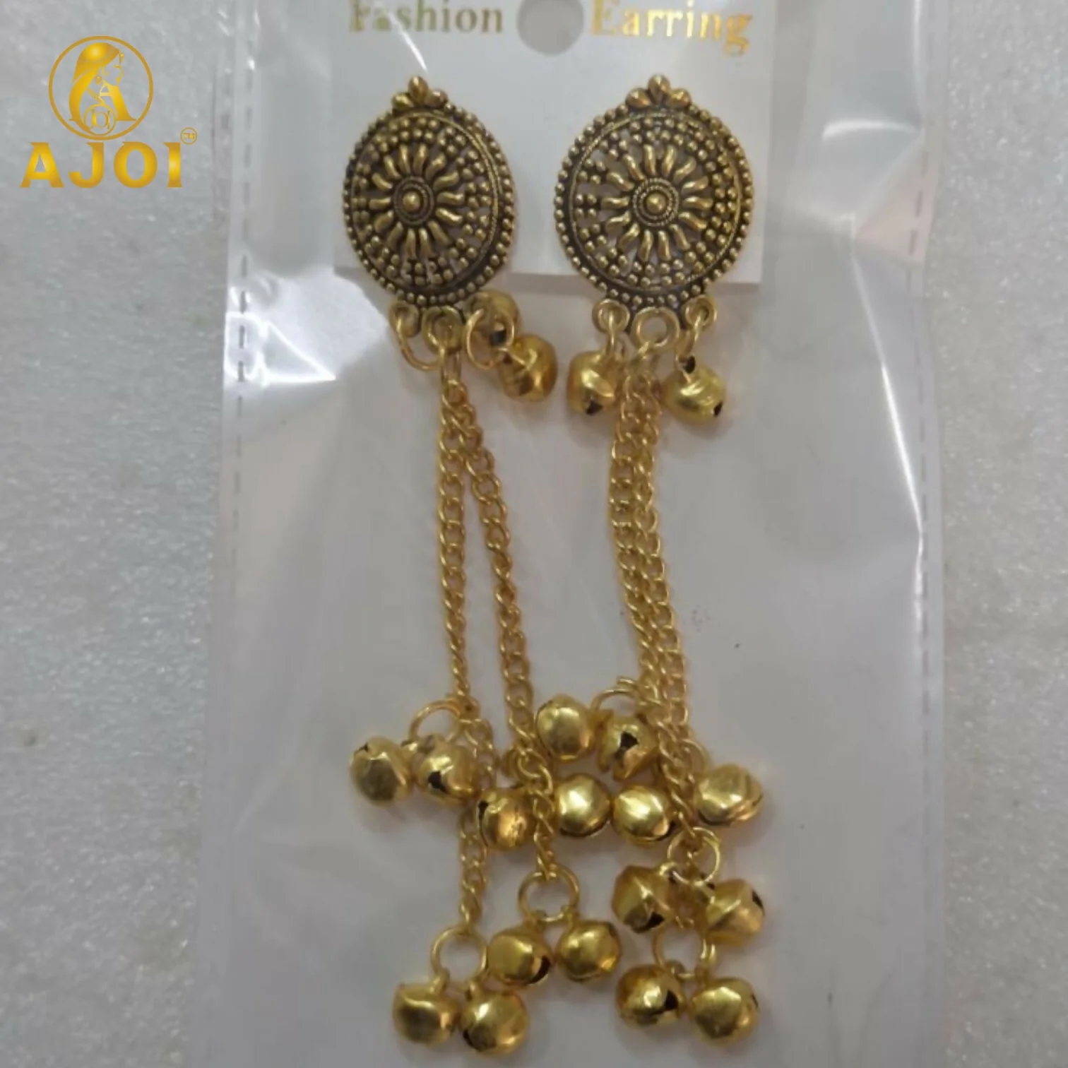 Antique Gold-Plated Traditional Earrings - Image 5