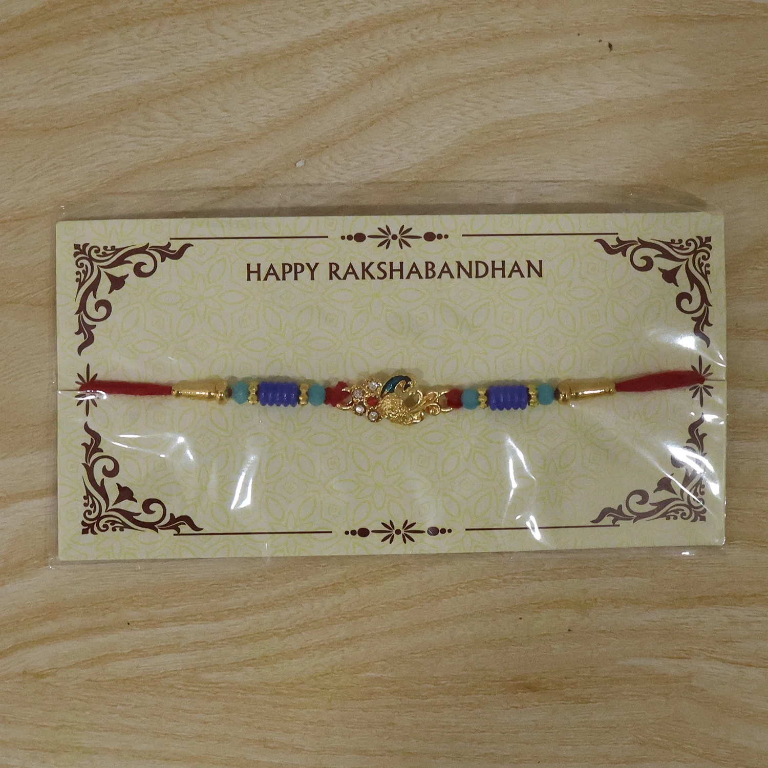 Antique Mini Peacock Designer Rakhi - Image 7