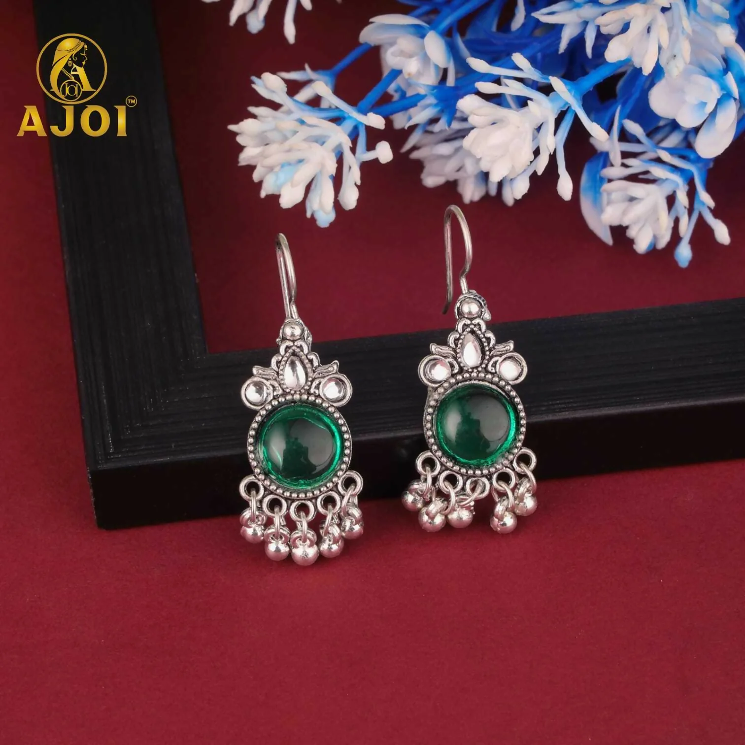 Antique Multi Colorful Ethnic Earring Combo Set for Women & Girls (Set of 4) - Image 2