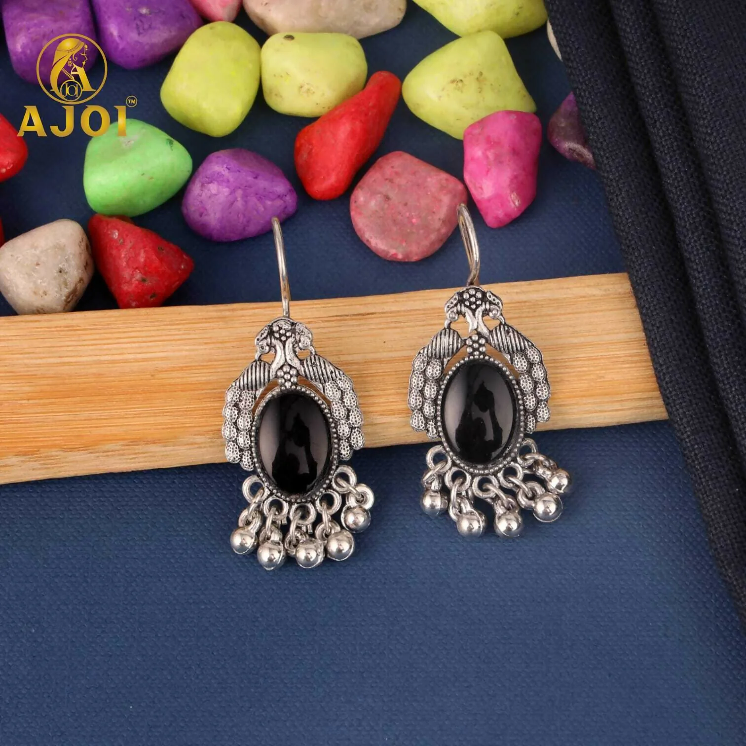 Antique Multi Colorful Ethnic Earring Combo Set for Women & Girls (Set of 4) - Image 3