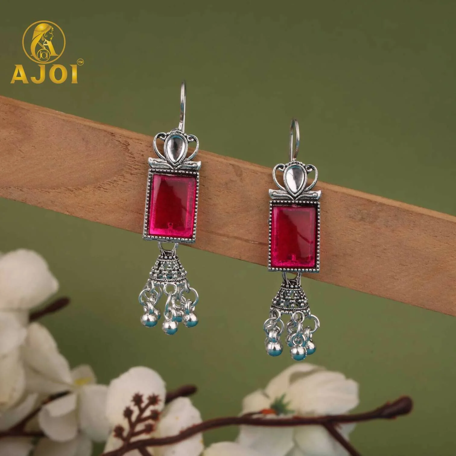 Antique Multi Colorful Ethnic Earring Combo Set for Women & Girls (Set of 4) - Image 4