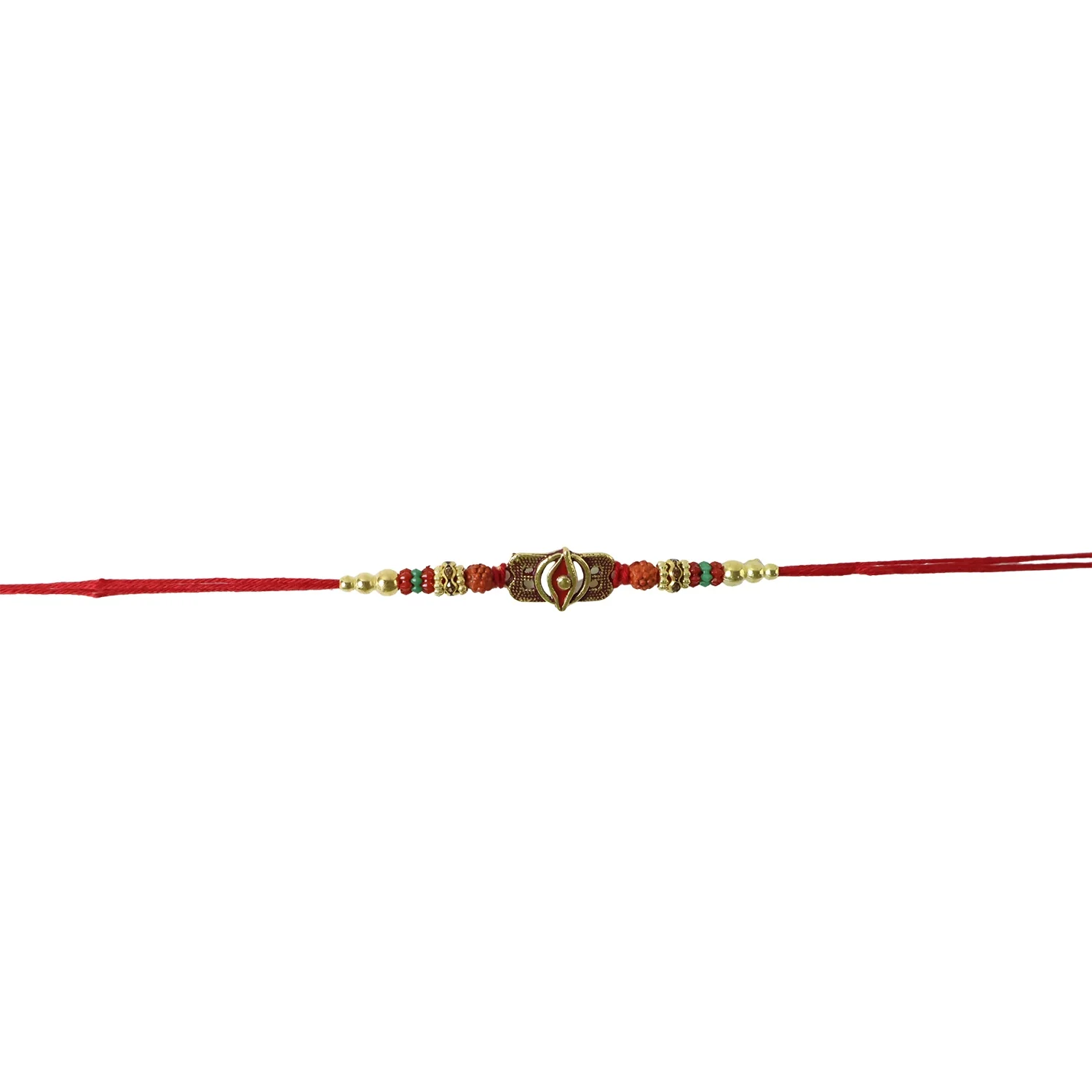 Antique Oxidized Rudraksha Designer Rakhi - Image 5