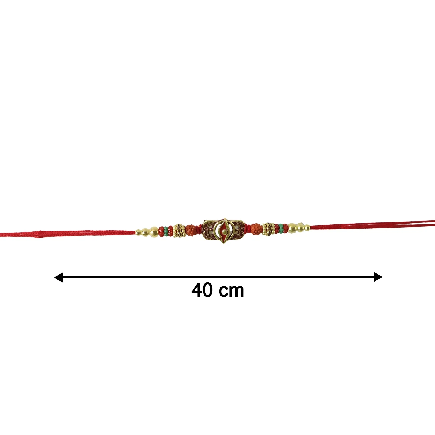 Antique Oxidized Rudraksha Designer Rakhi - Image 6