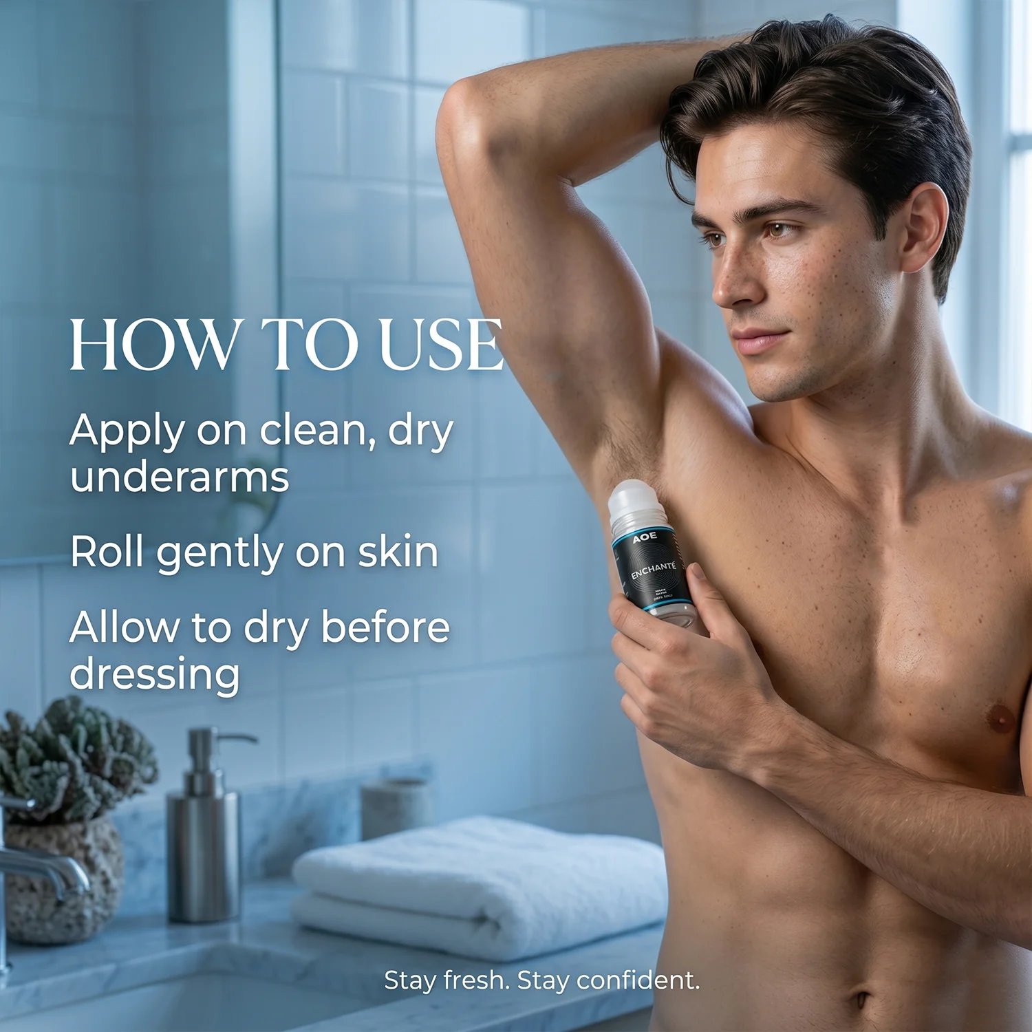 AOE Premium Long Lasting Unisex Roll-On Deodorant Body Fragrance (1 Pc, 50 ML / Blue) - Image 5