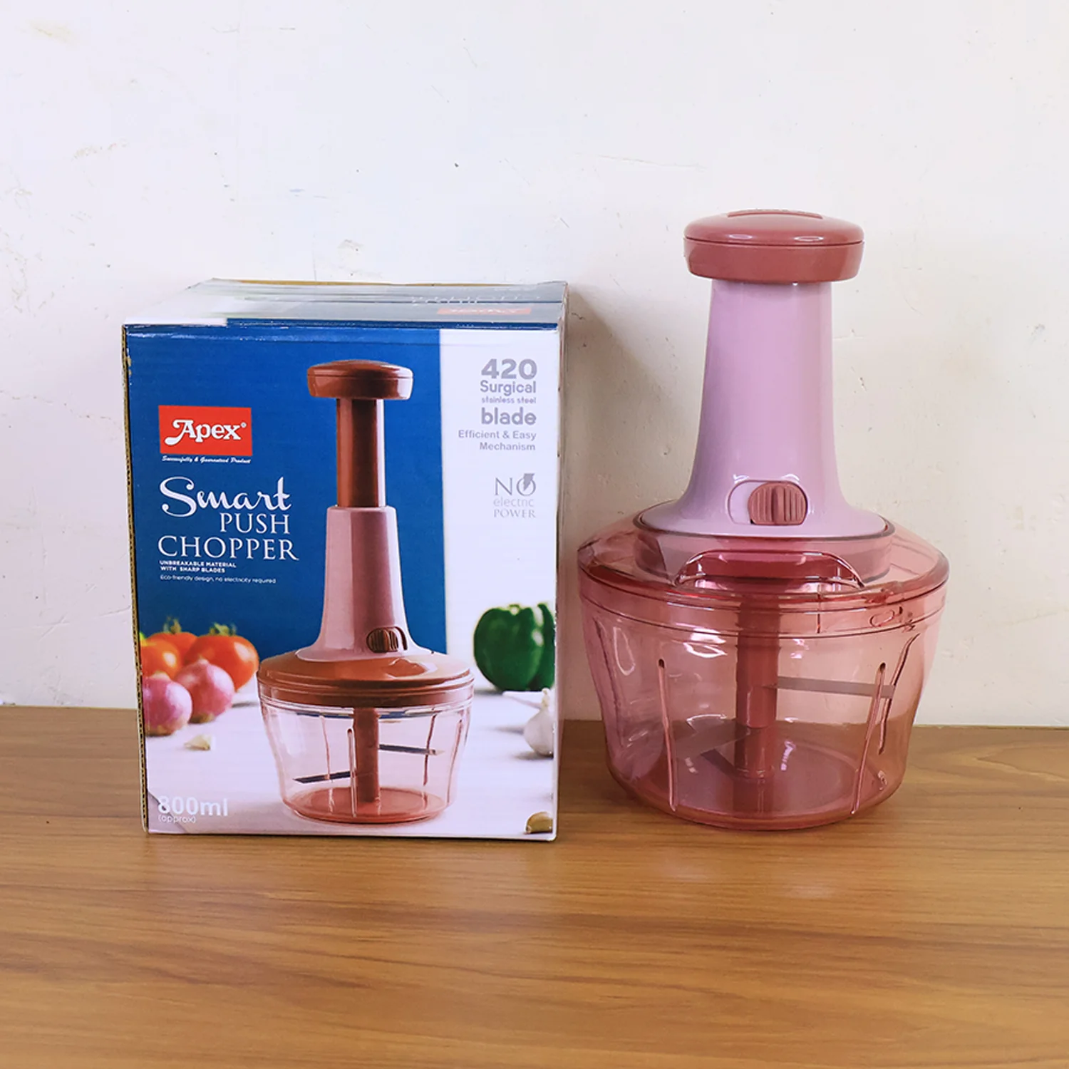 Apex Smart Manual Vegetable & Fruit Chopper with 800 ML Capacity - Image 9