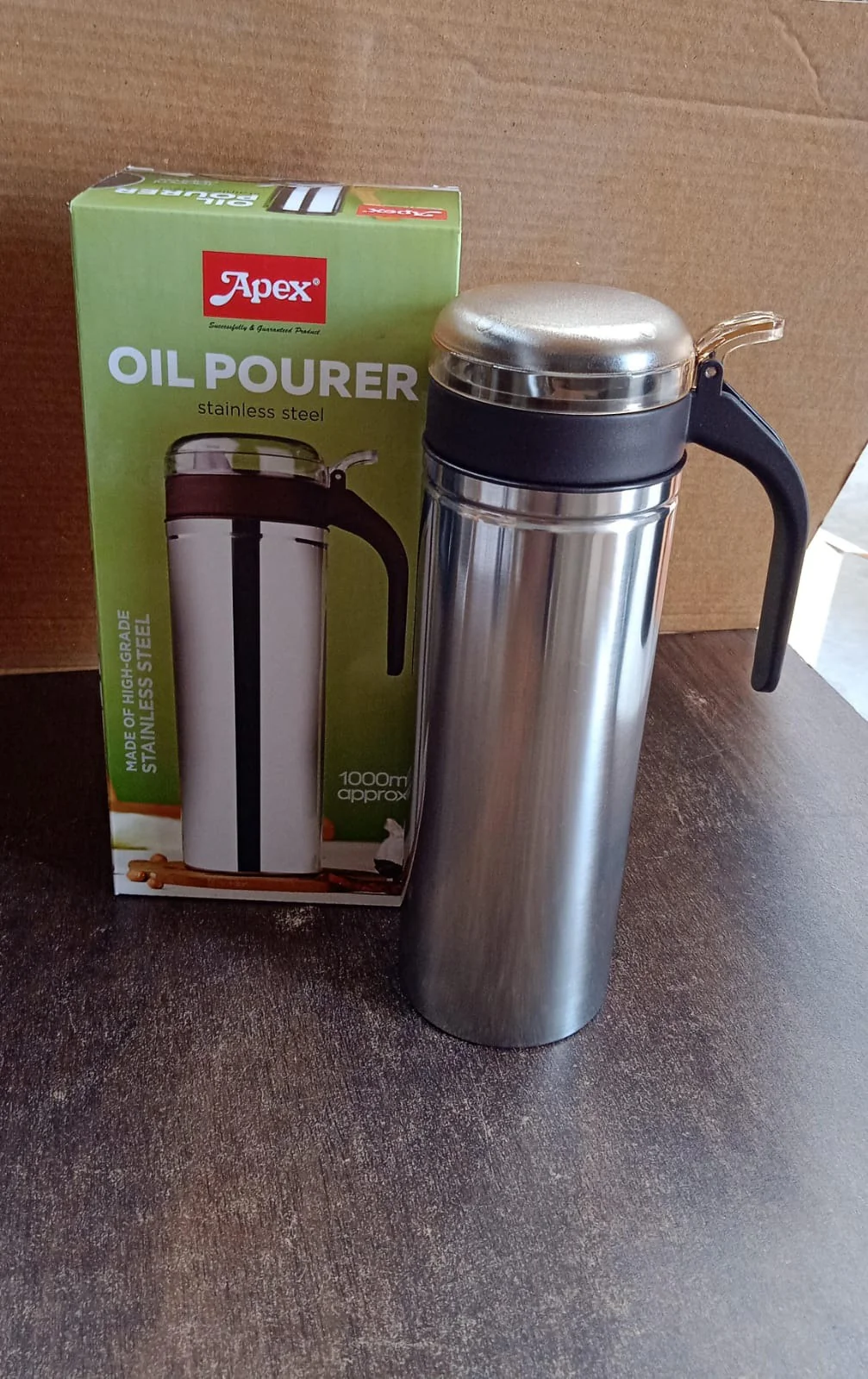 Apex 1000ml Approx. Stainless Steel Oil Pourer (1 Pc) - Image 8