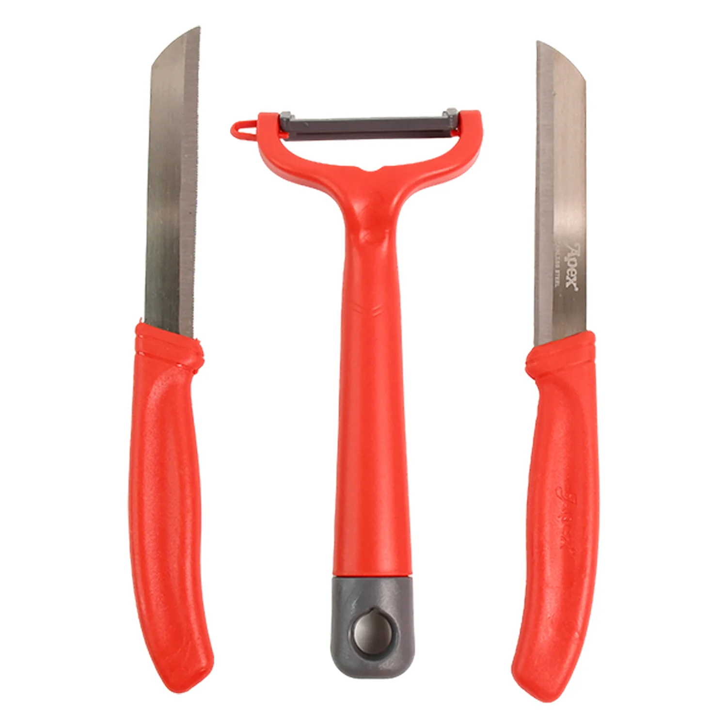 Apex 3-Piece Stainless Steel Kitchen Knife and Peeler Set - Image 5