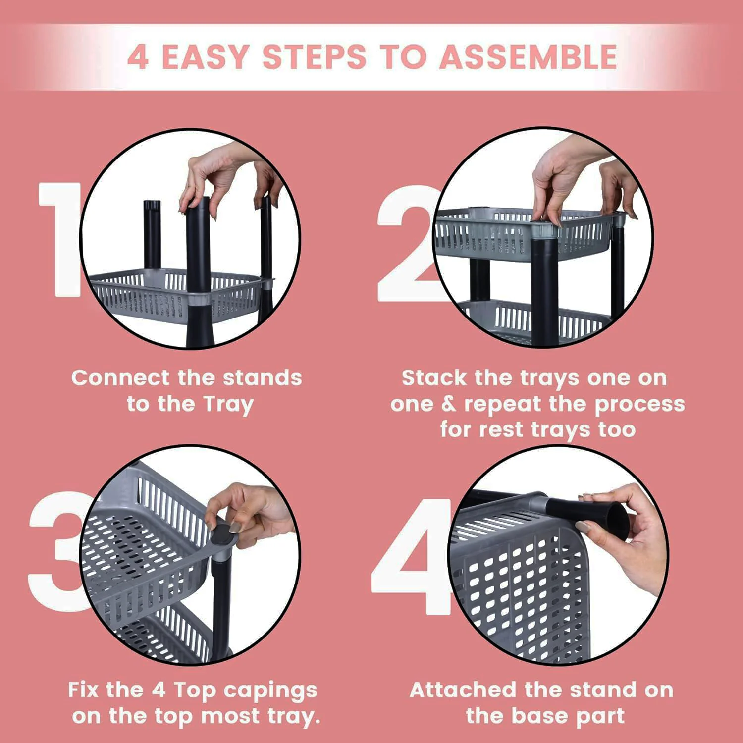Apex 4-Layer Small Multipurpose Plastic Storage Rack - Image 3