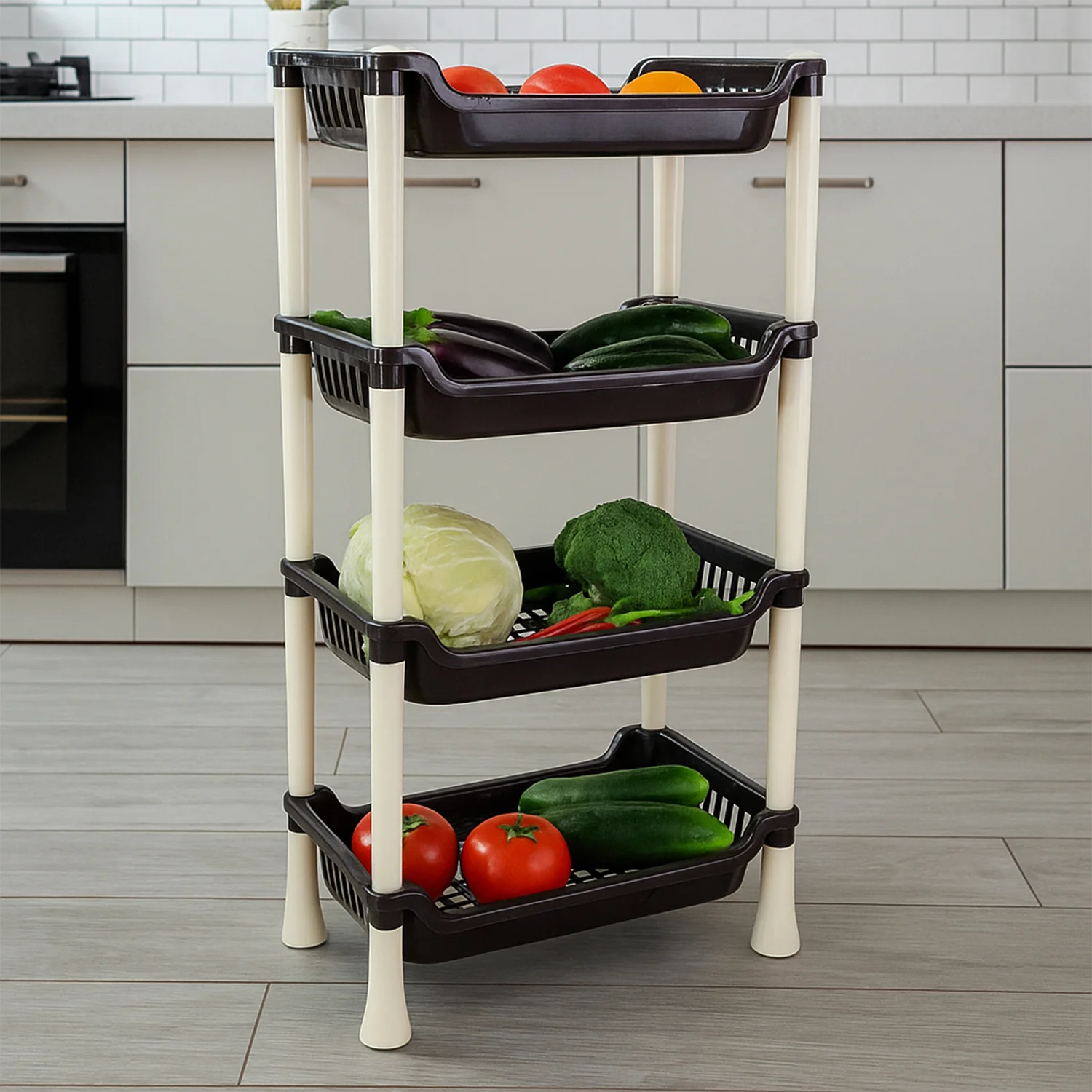 Apex 4-Layer Small Multipurpose Plastic Storage Rack - Image 6