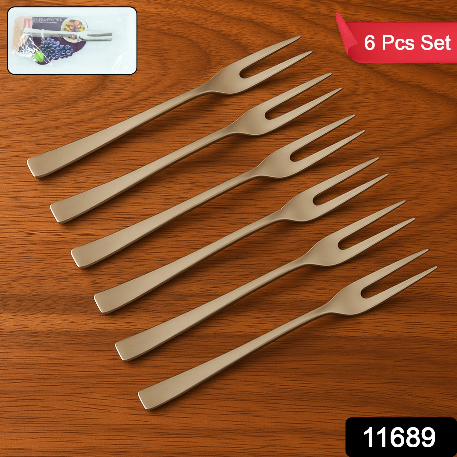 Apex 6 IN 1 Stainless Steel Fruit Fork (1 Set) - Image 2