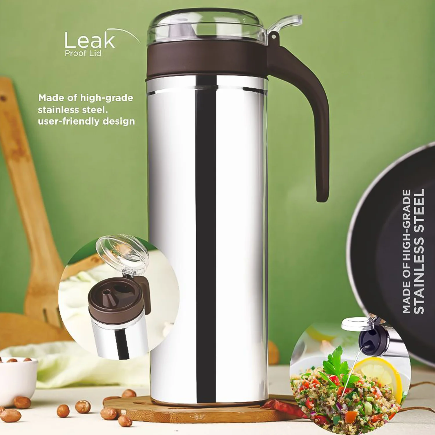 Apex 750ml Approx. Stainless Steel Oil Pourer (1 Pc) - Image 3