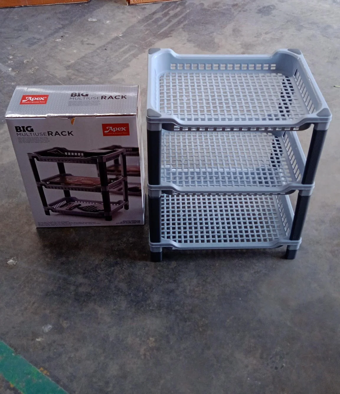 Apex Big Multi use Plastic Storage Rack – 3-Tier (1 Pc) - Image 7