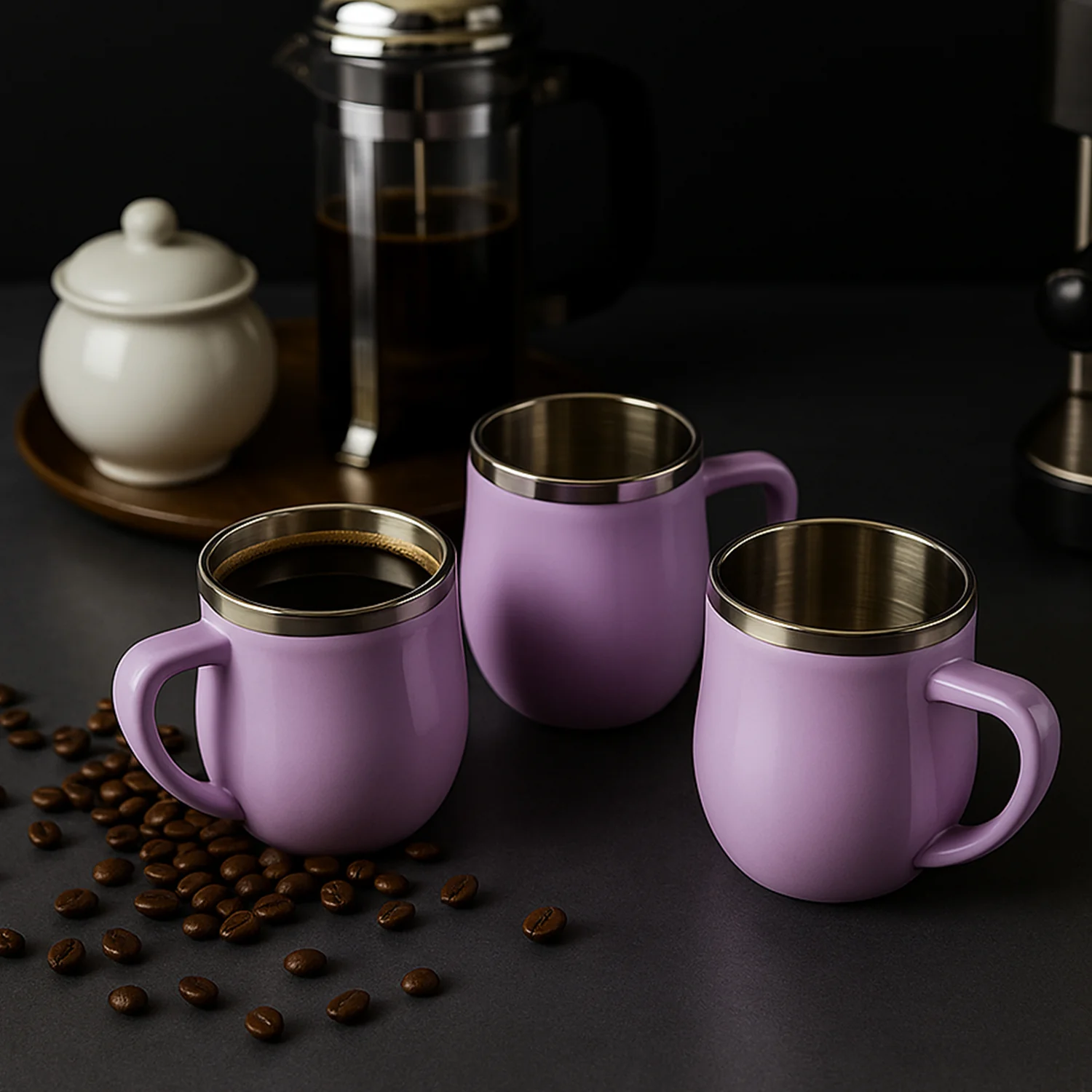 Apex Chit-Chat Double Wall Stainless Steel Mug Set (6Pc/200ml) Approx - Image 5