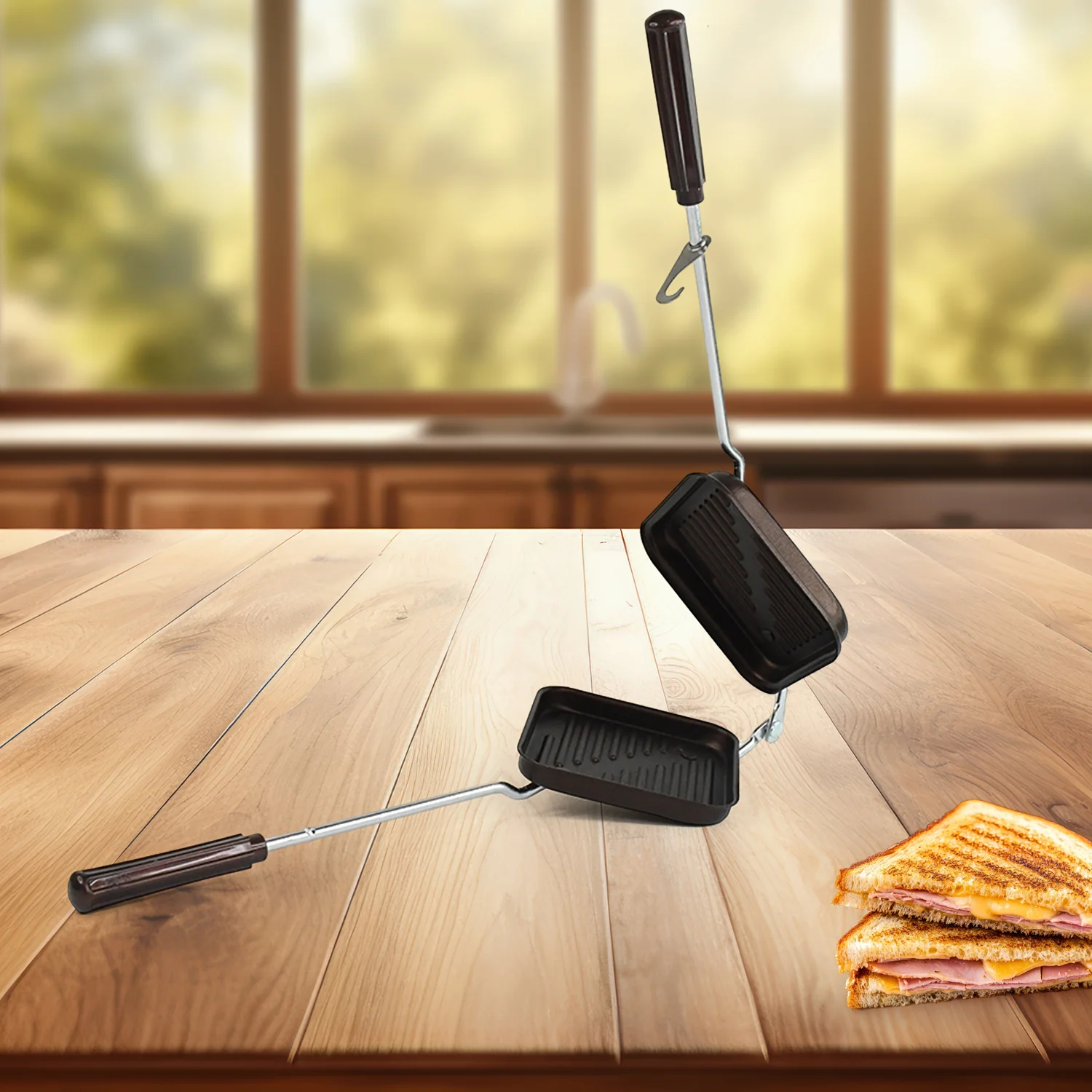 Apex Heavy Gauge Aluminium Grill Sandwich Toaster - Image 3