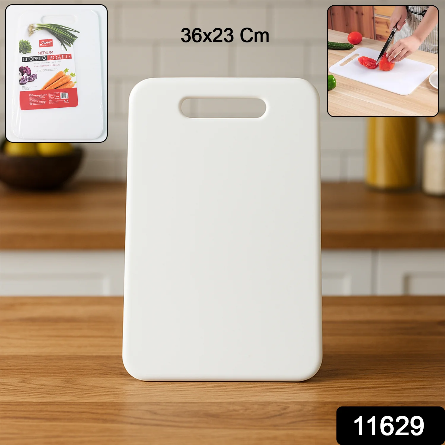 Apex Medium Plastic Chopping Board (36×23 Cm / 1 Pc) - Image 2