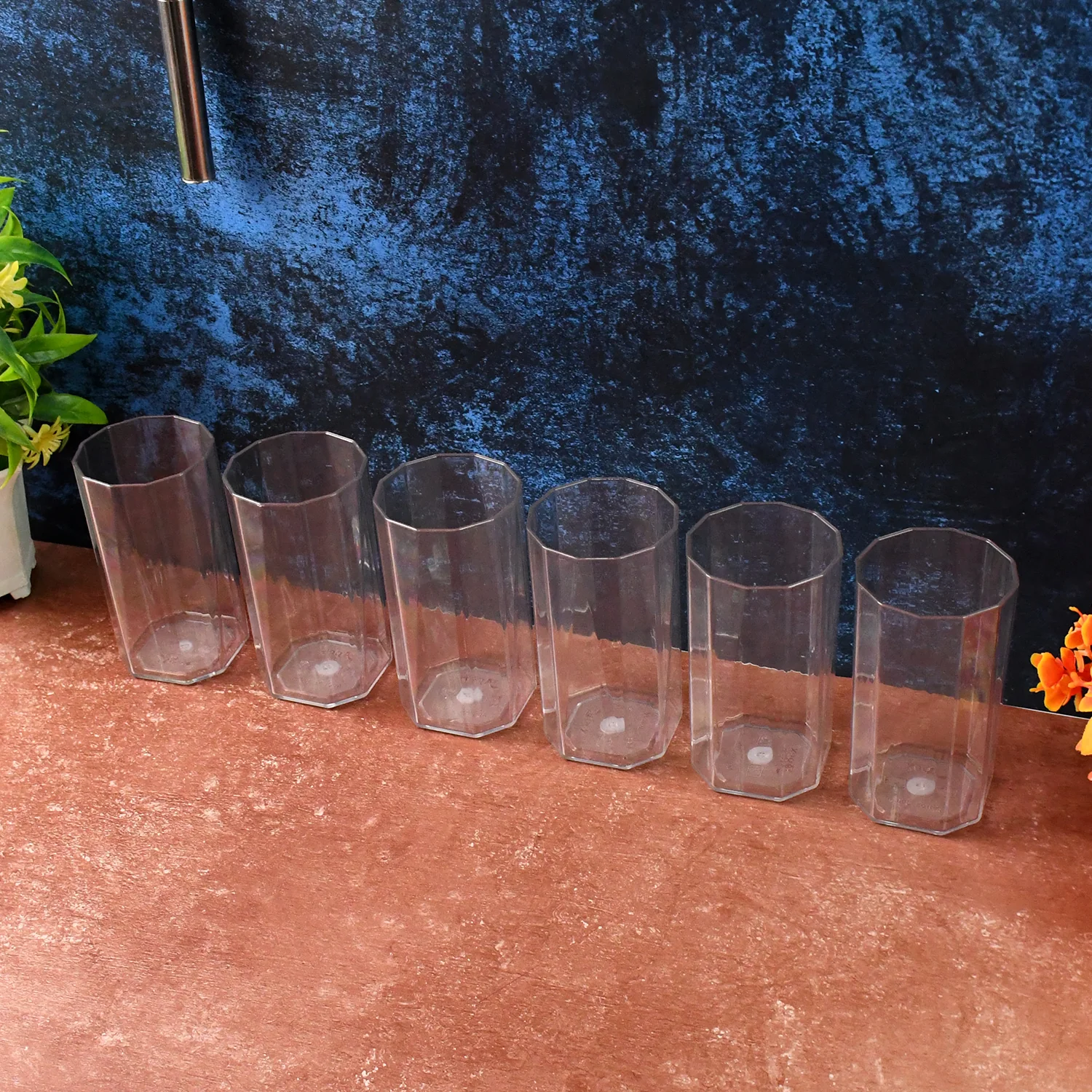 Apex Merino N’ Glass Unbreakable Plastic Drinking Glass Set (6Pc/300ml) Approx - Image 4