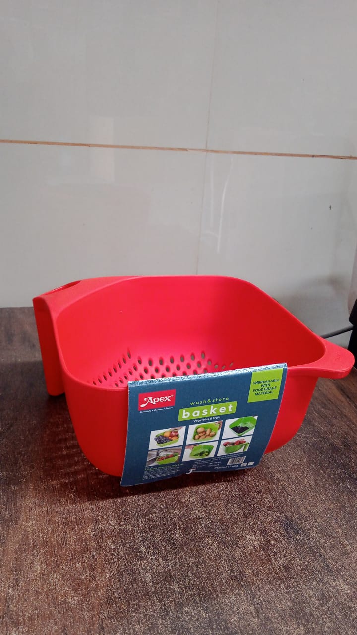 Apex Multi-Functional Plastic Strainer Bowl with Ergonomic Handle (1 Pc) - Image 8