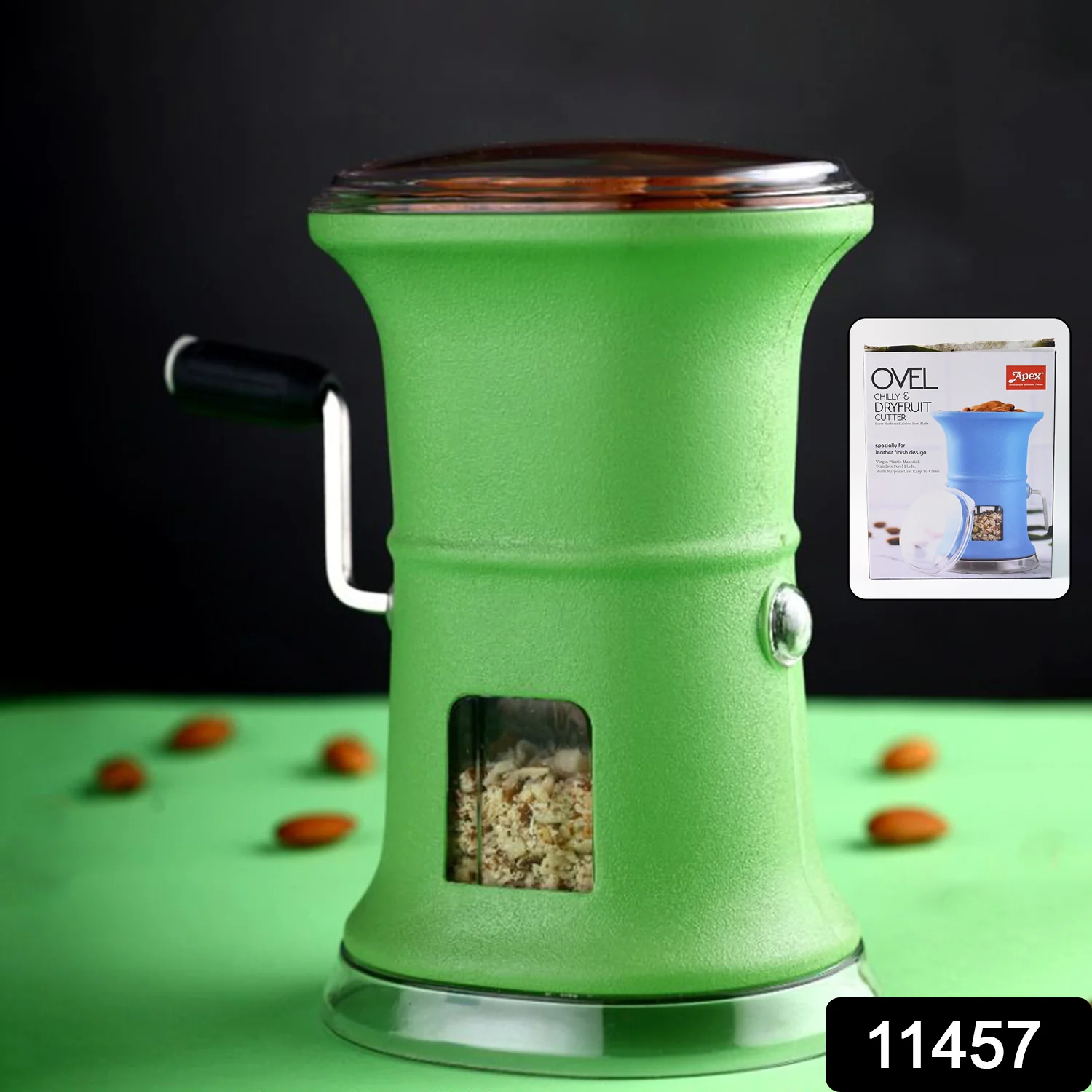 Apex Ovel Manual Chilly & Dry Fruit Cutter Grinder - Image 2