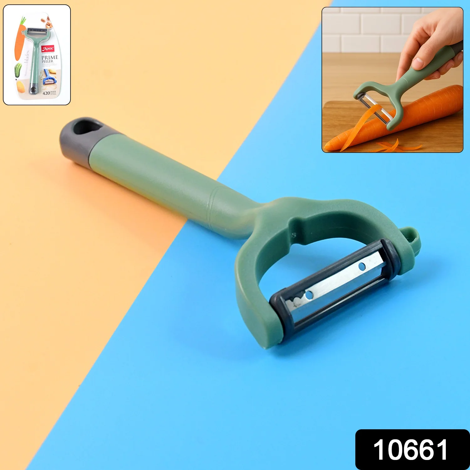 Apex Premium Ergonomic Vegetable Fruit Peeler (1 Pc) - Image 2