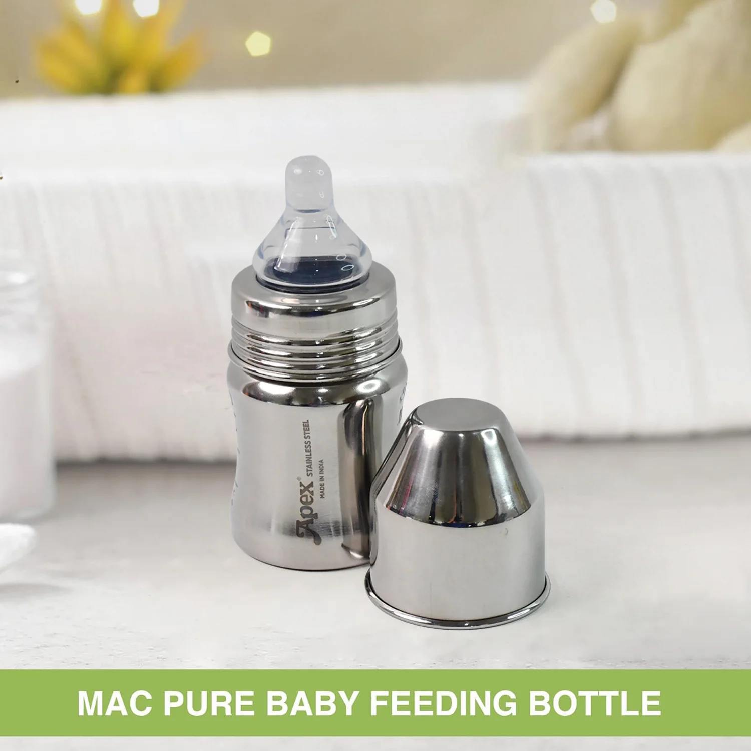 Apex Premium Stainless Steel Baby Feeding Bottle (125 ML / 1 Pc) - Image 7